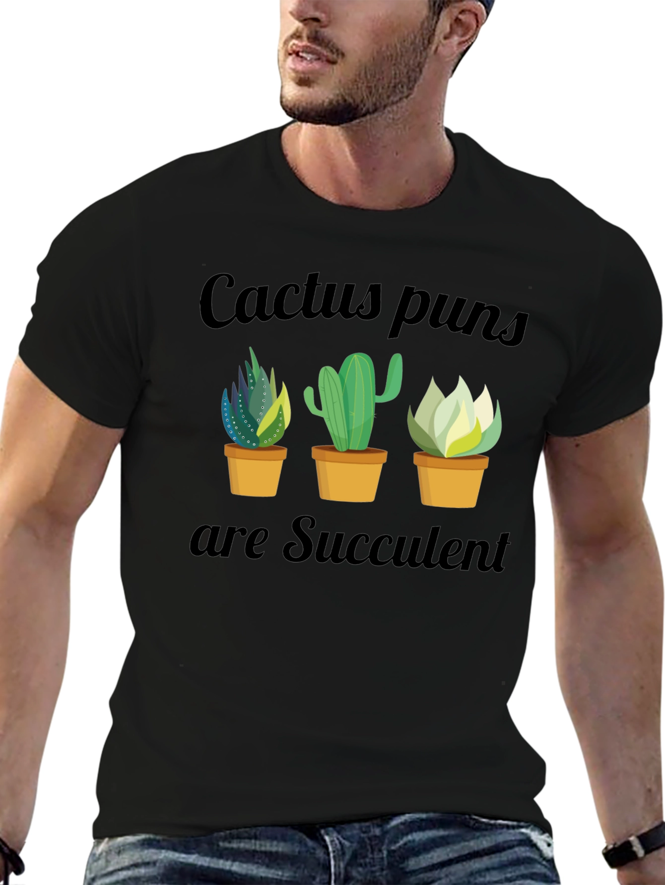 Cactus Puns Succulent Graphic T-Shirt - Unisex