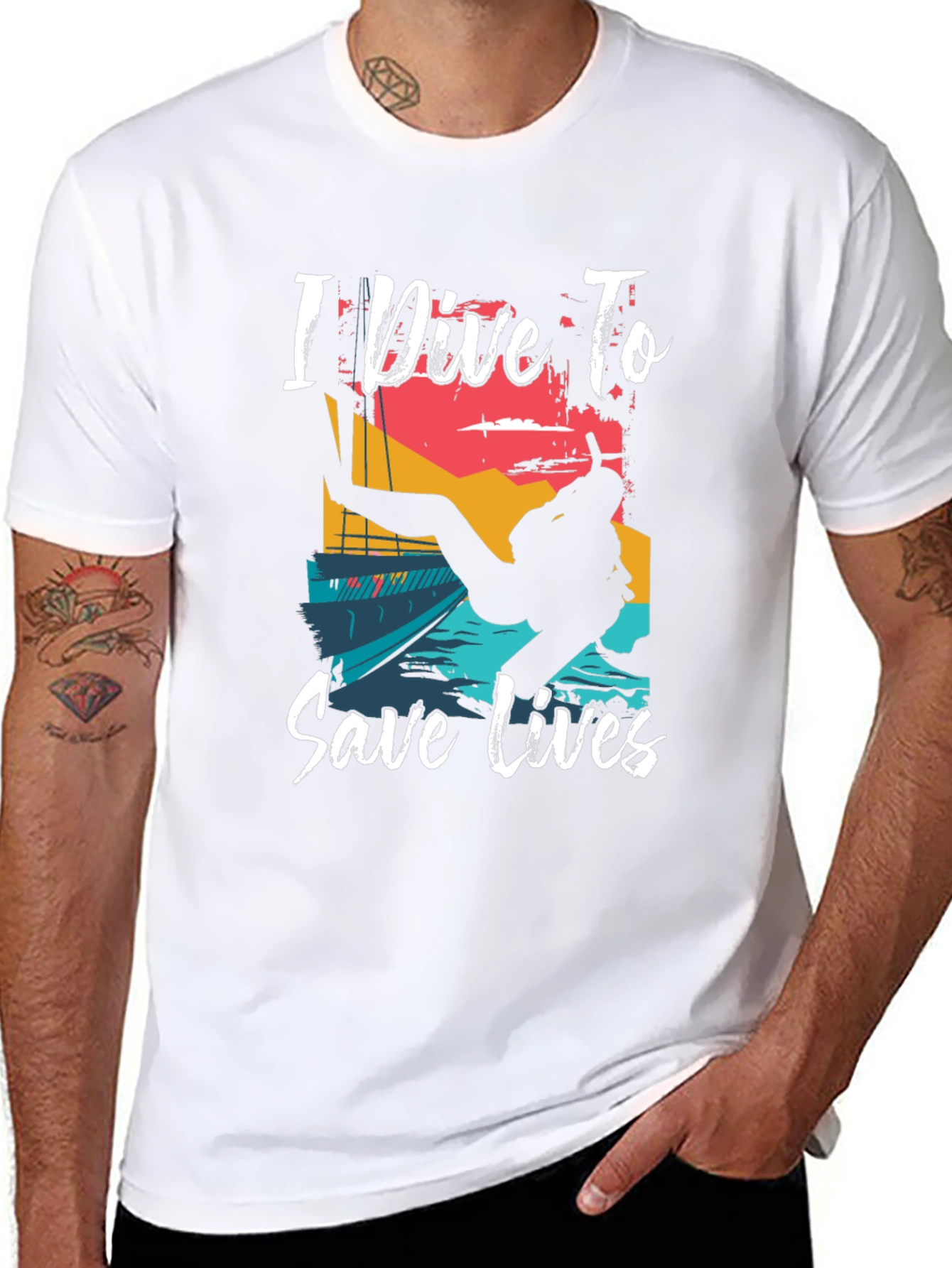 I Dive To Save Lives Graphic T-Shirt