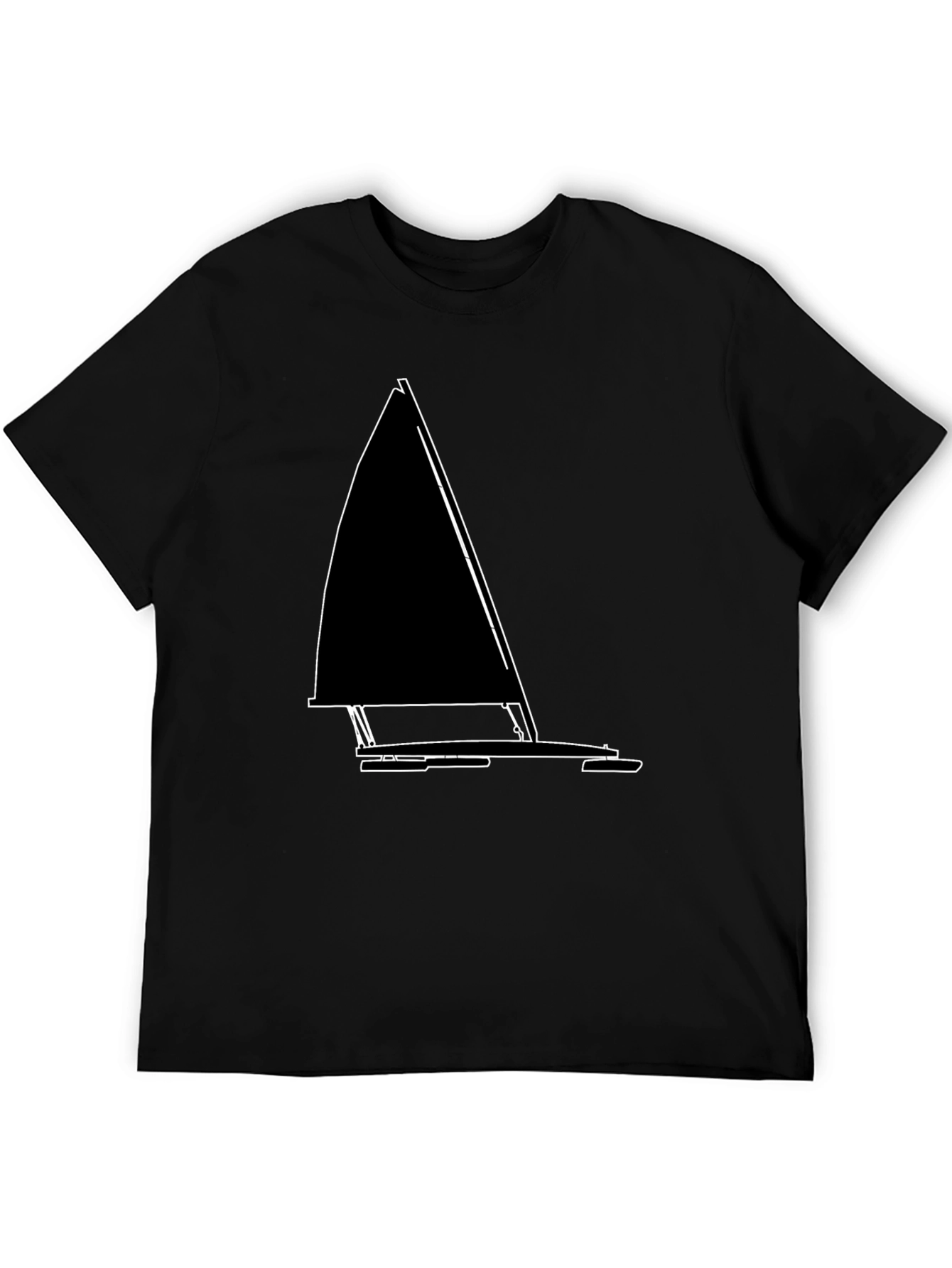 Sailboat Outline T-Shirt - Nautical Style