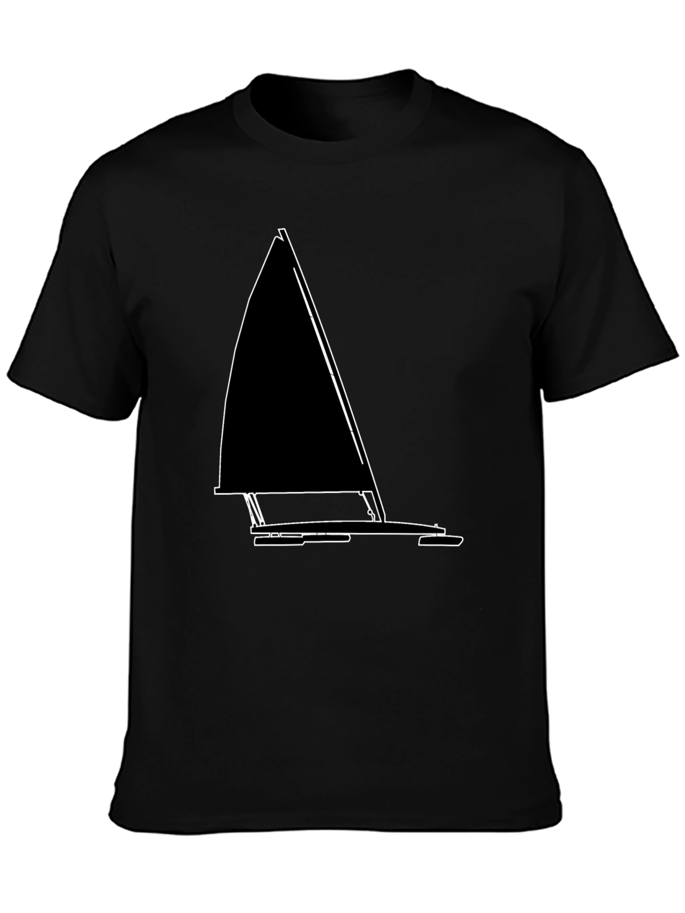 Sailboat Outline T-Shirt - Nautical Style