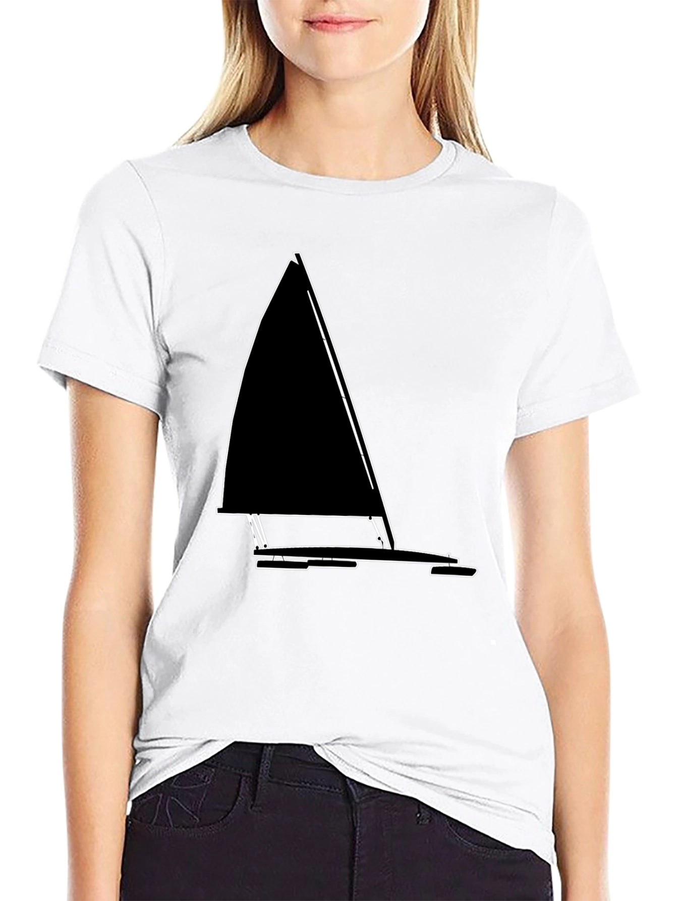 Sailboat Outline T-Shirt - Nautical Style