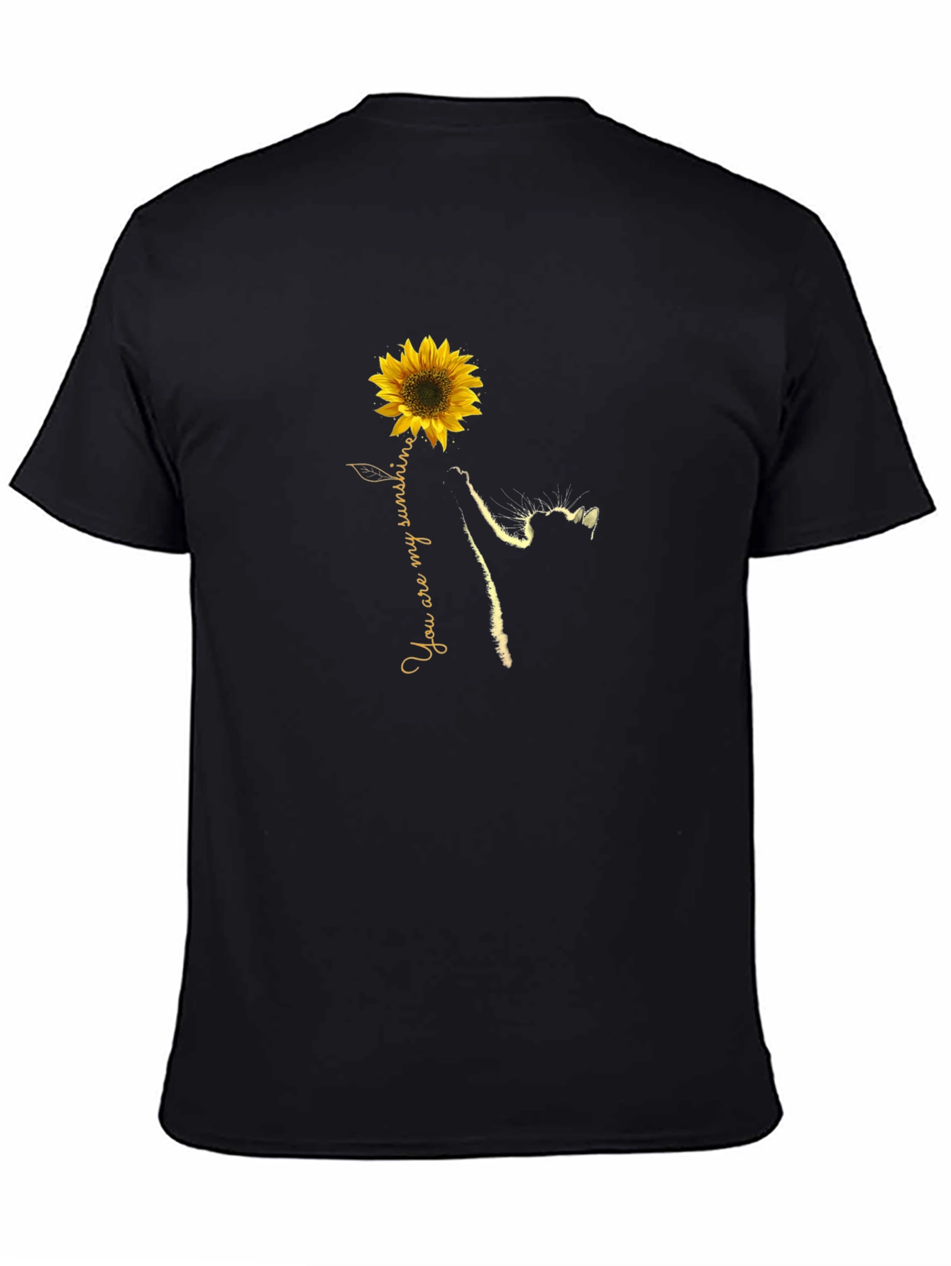 Sunflower Cat T-Shirt - You Are My Sunshine