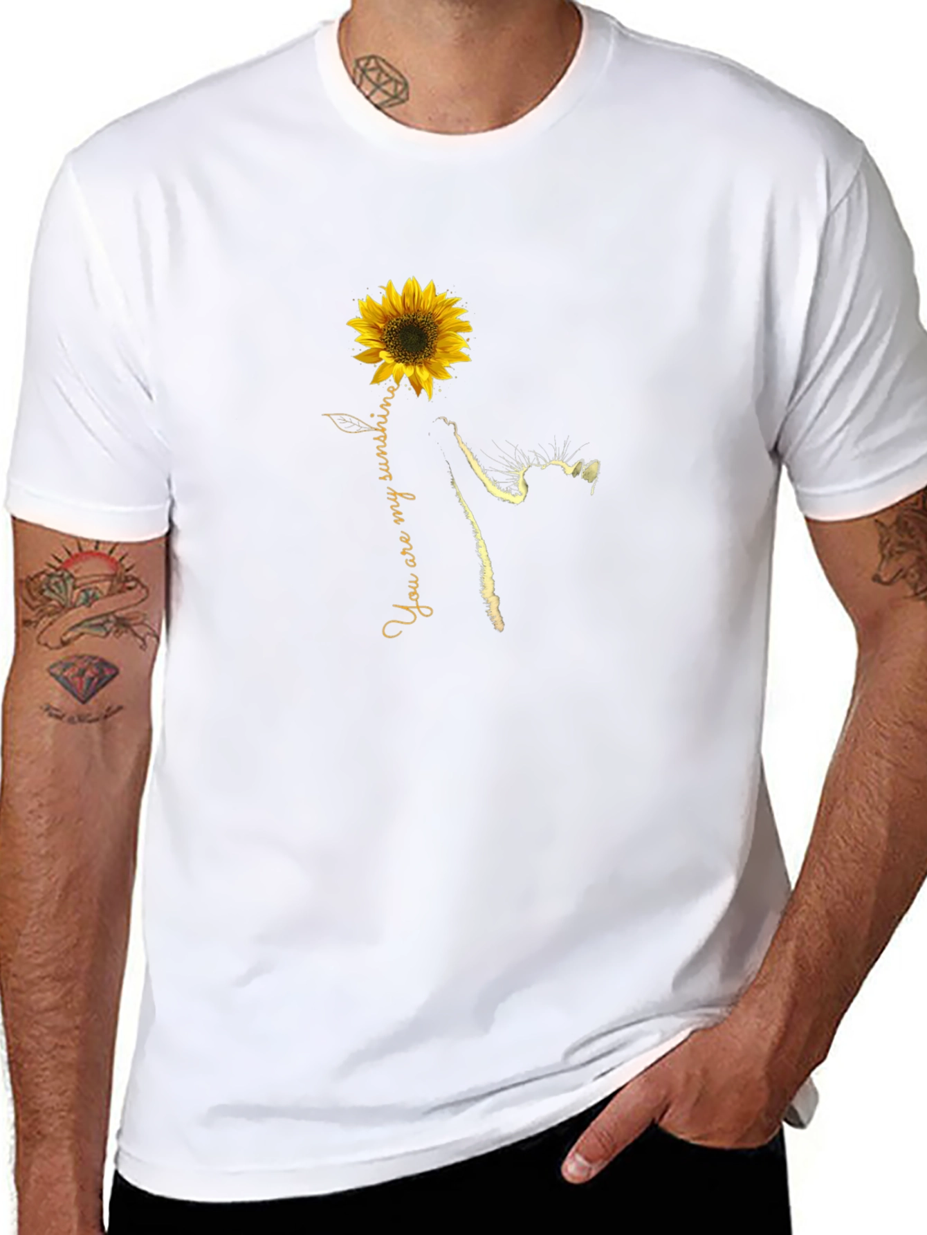 Sunflower Cat T-Shirt - You Are My Sunshine