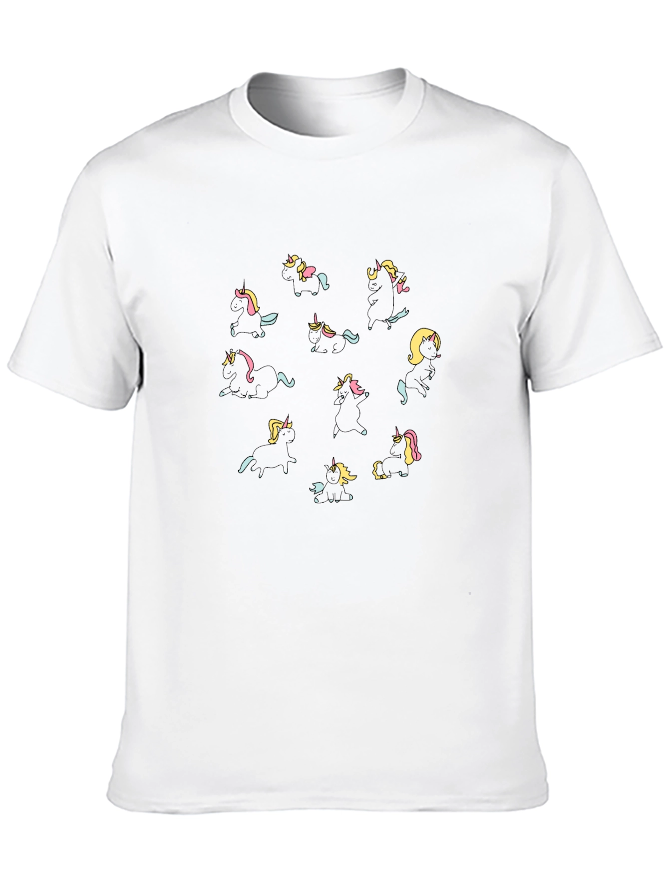 Unicorn Print Black T-Shirt