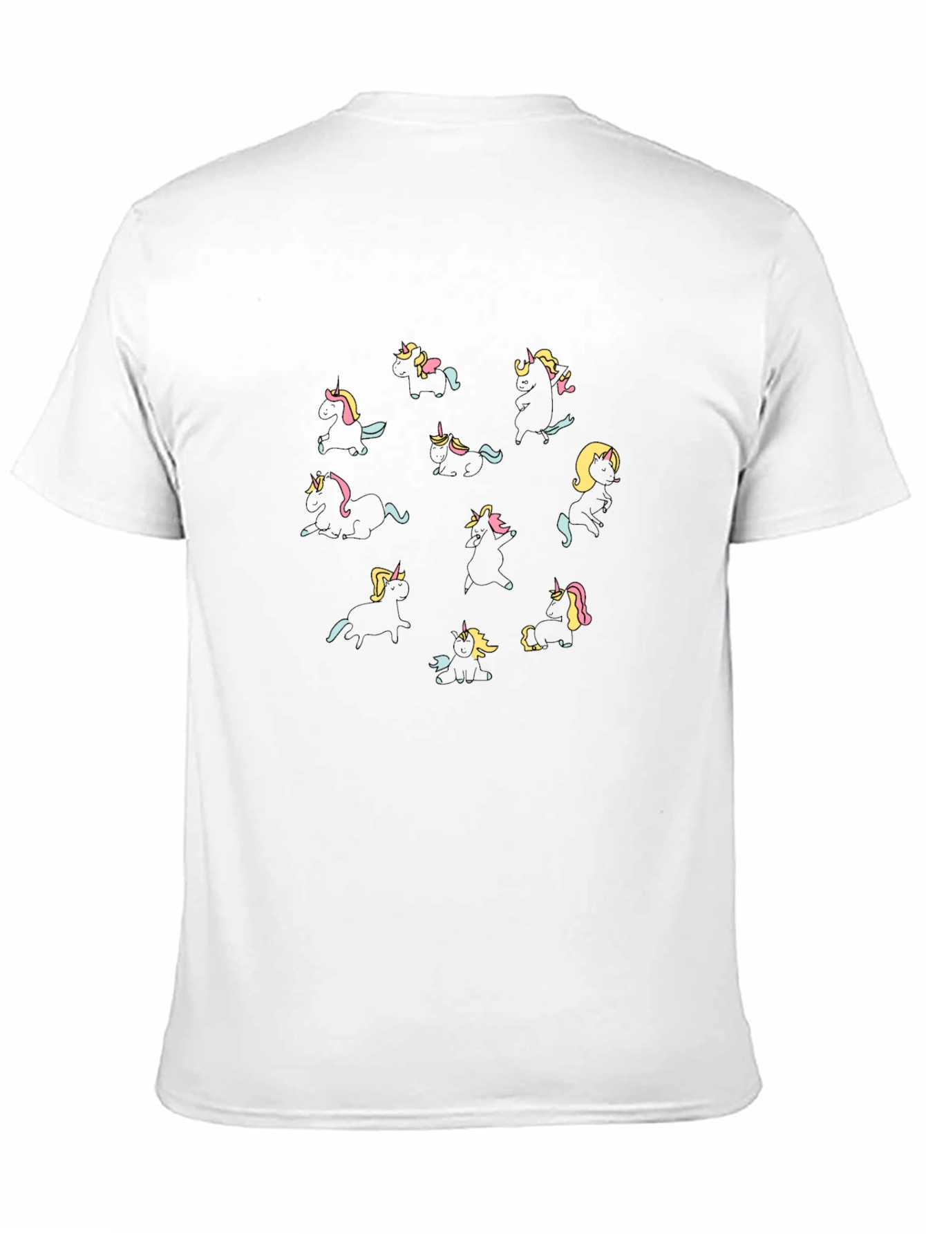 Unicorn Print Black T-Shirt
