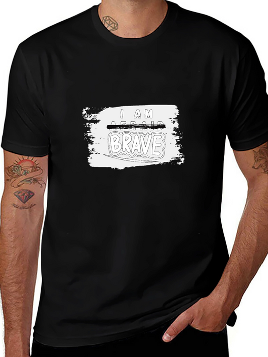 I Am Brave Graphic Tee - Black