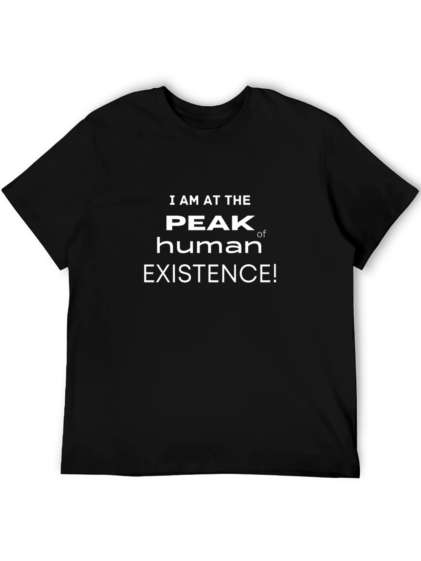 Peak Human Existence T-Shirt - Funny Sarcastic Tee