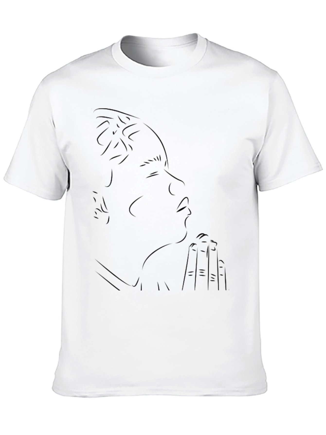 Line Art Graphic Black T-Shirt