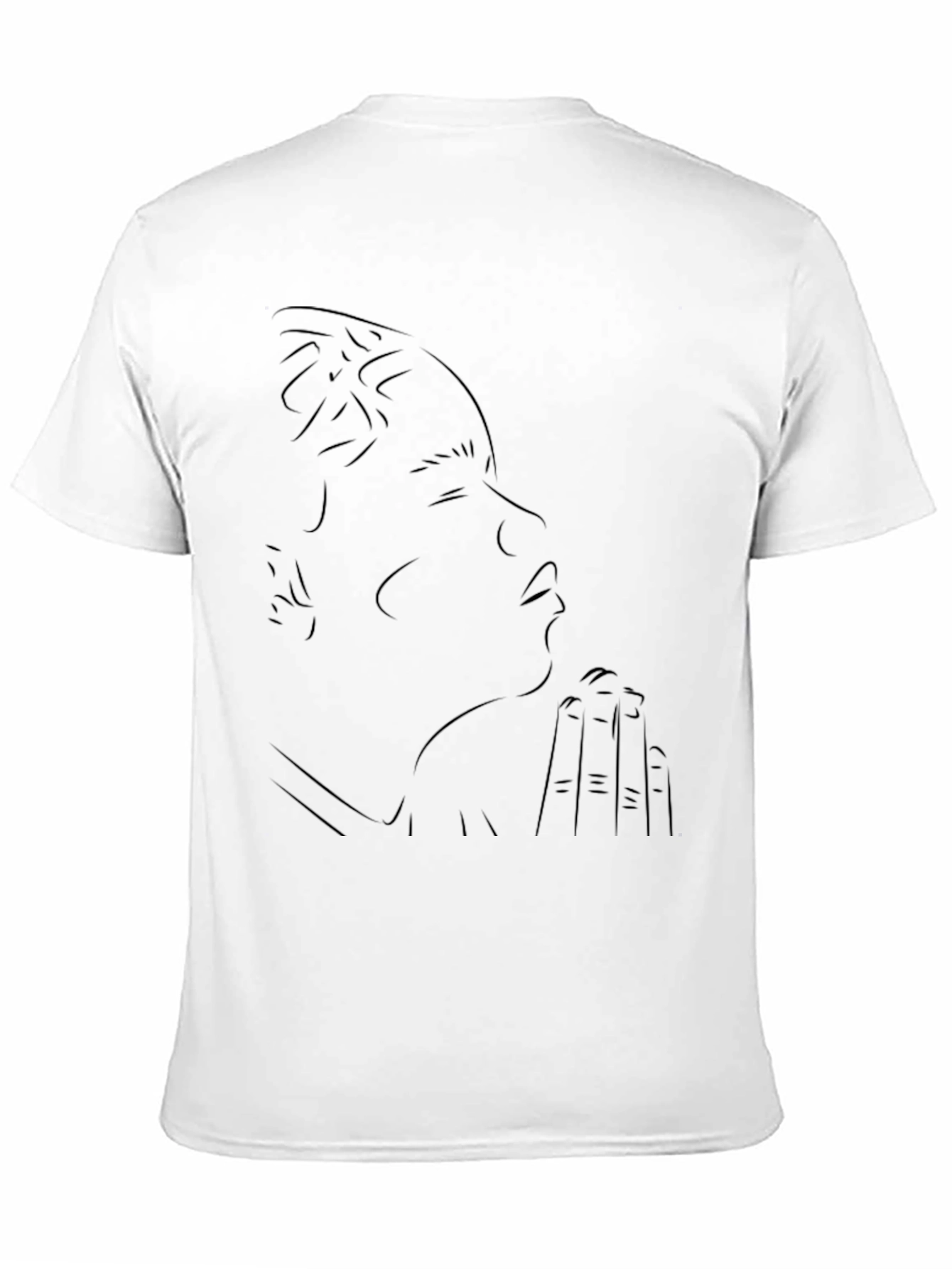 Line Art Graphic Black T-Shirt