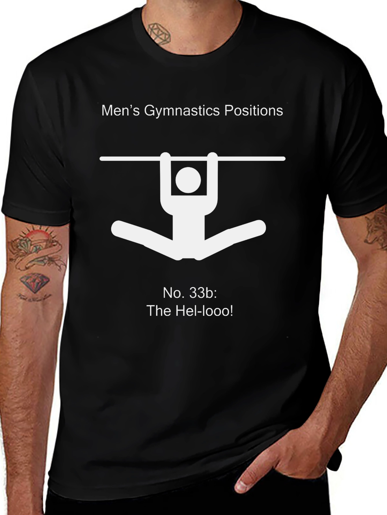 Mens Gymnastics Positions T-Shirt - The Hel-looo!