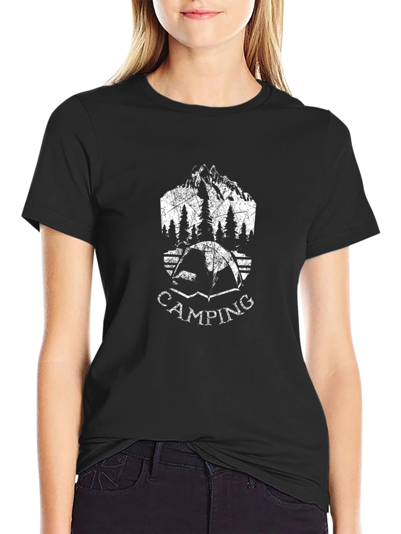 Camping Graphic T-Shirt - Mountain Tent Design
