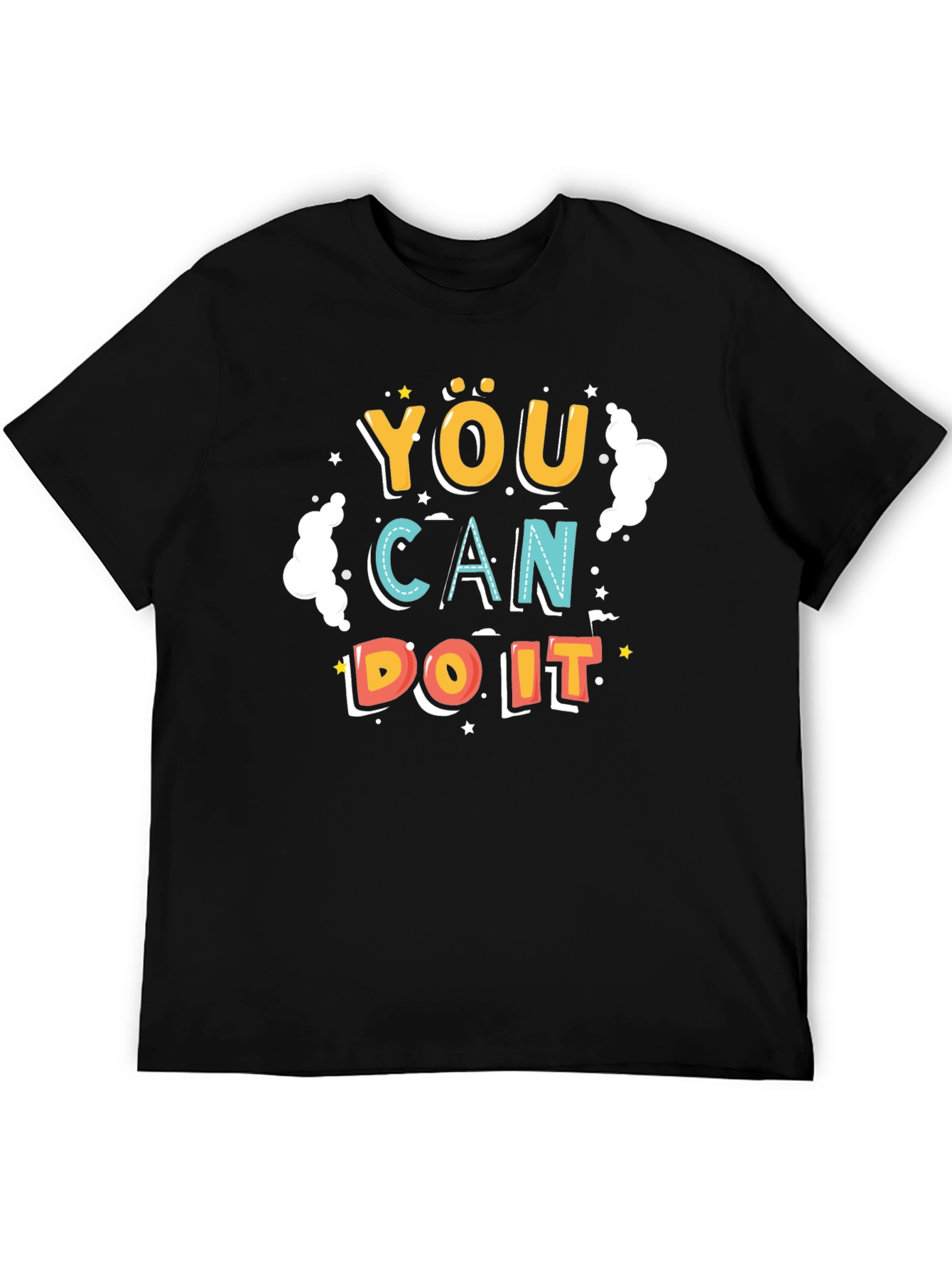 Motivational You Can Do It Black T-Shirt