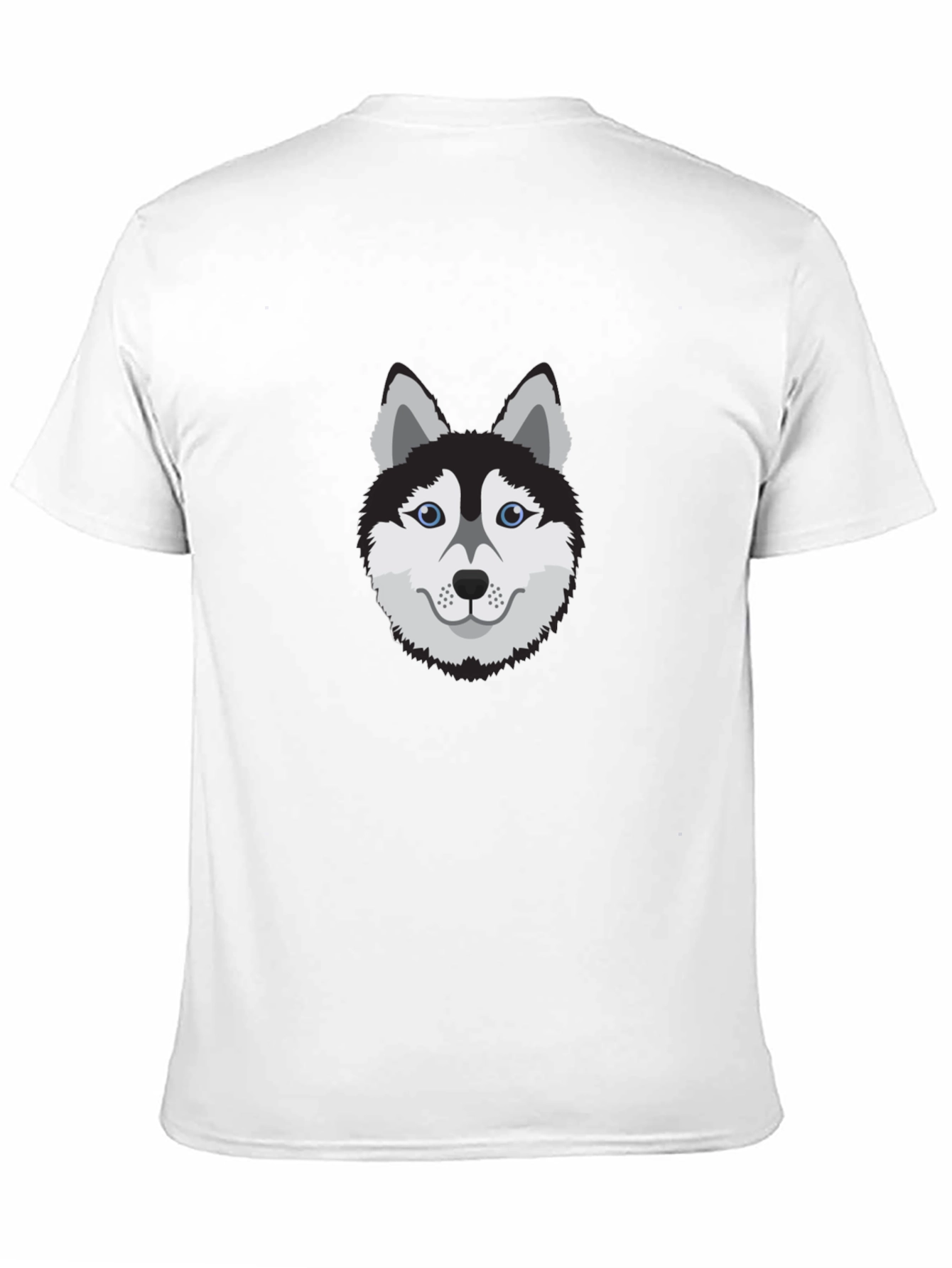Cool Husky Dog Graphic Tee - Black Cotton T-Shirt