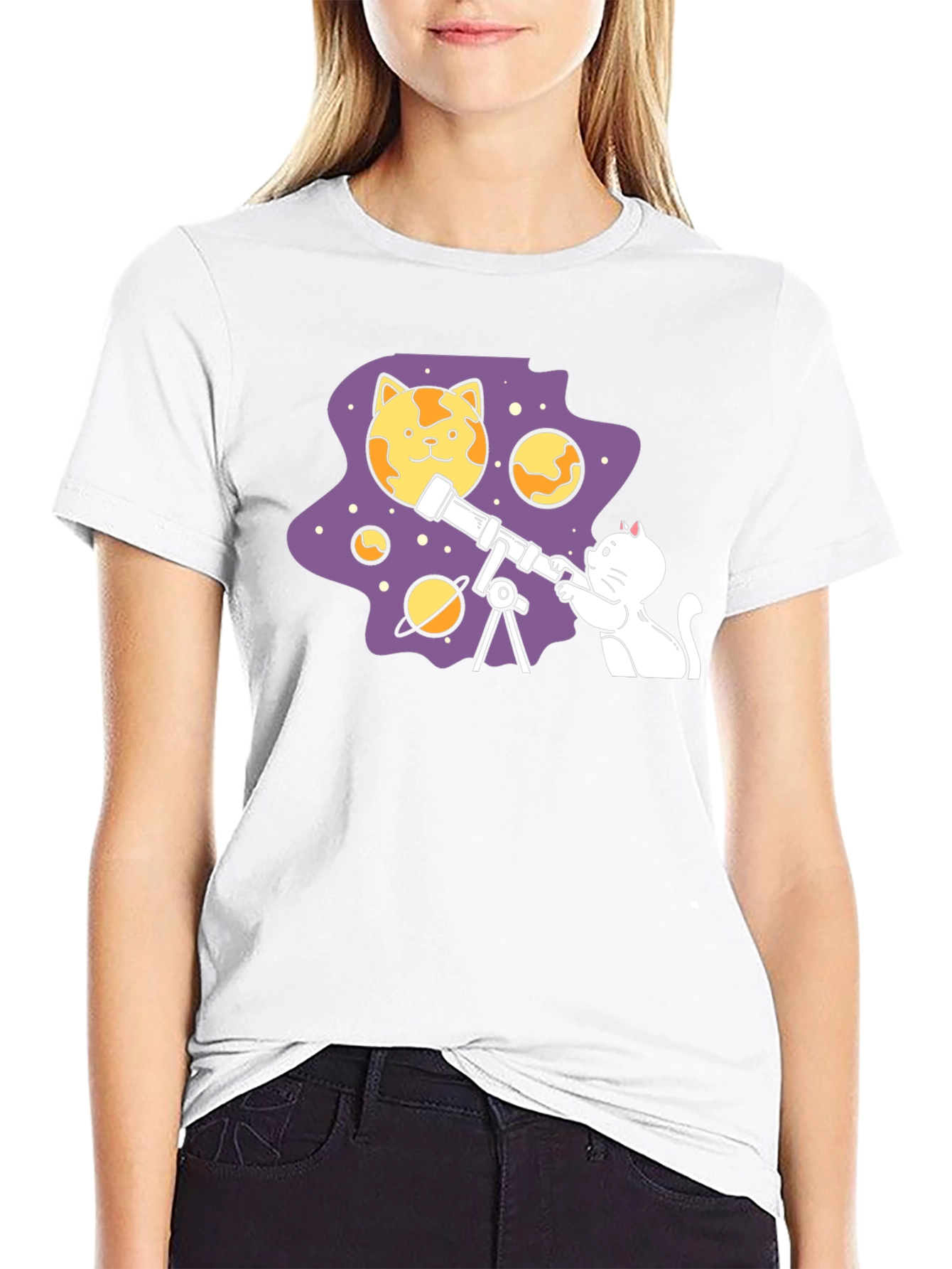 Cat Astronomer T-Shirt - Space Adventure
