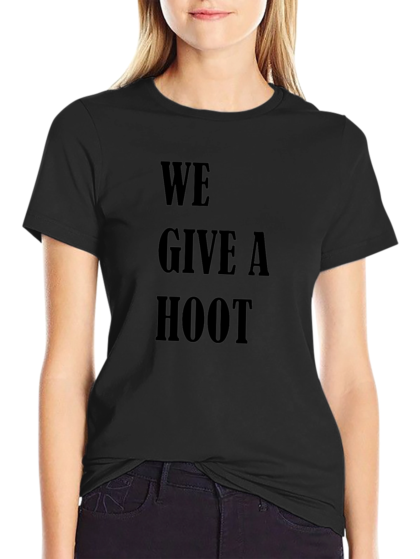 We Give A Hoot Graphic T-Shirt - Black