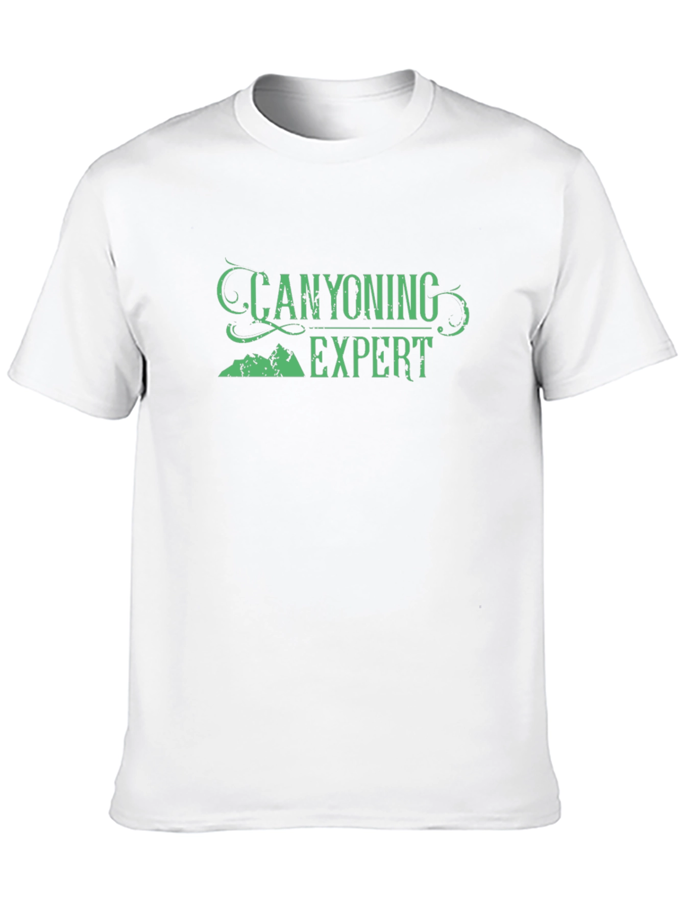 Canyoning Expert Graphic T-Shirt - Black Crew Neck