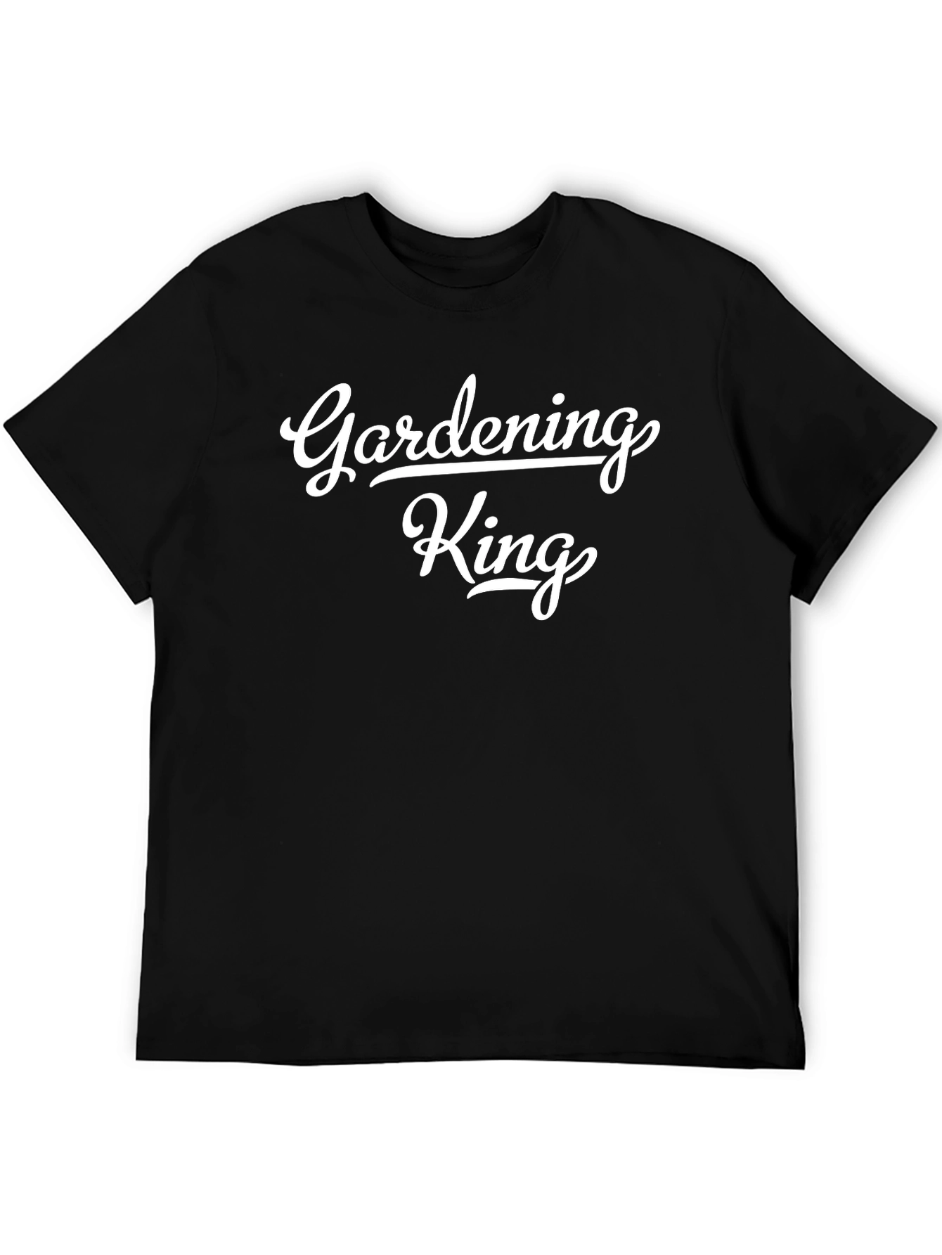Gardening King Black Cotton T-Shirt
