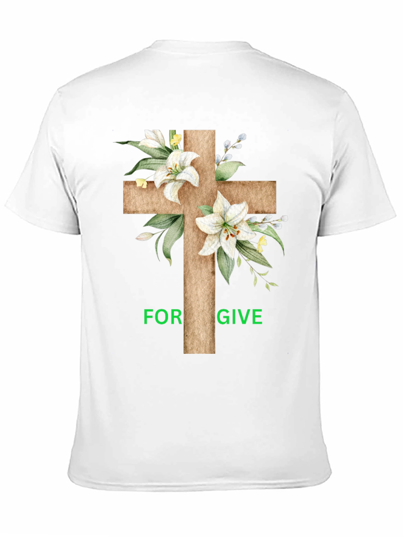 Forgive Floral Cross Graphic T-Shirt