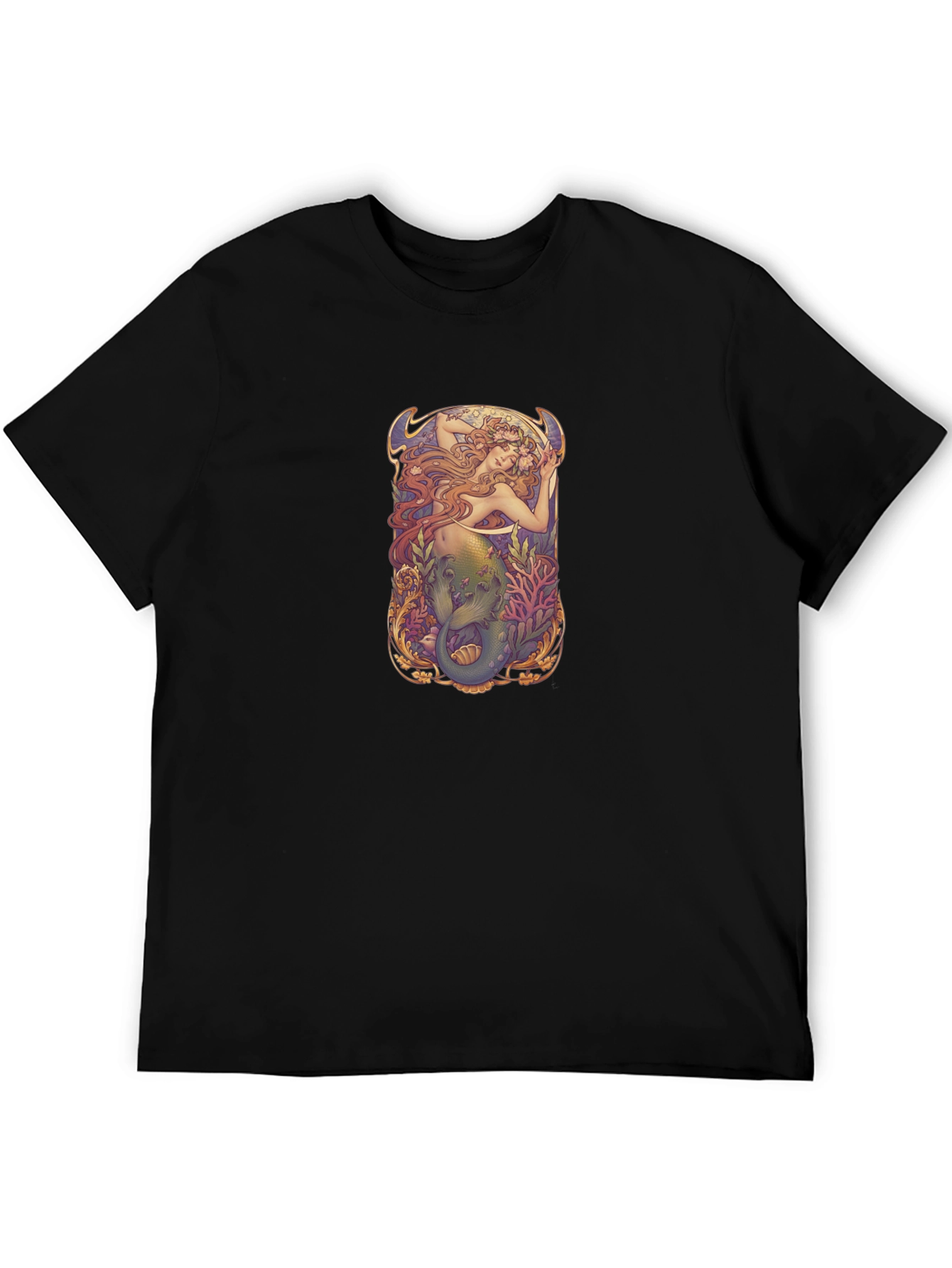 Art Nouveau Mermaid Graphic T-Shirt