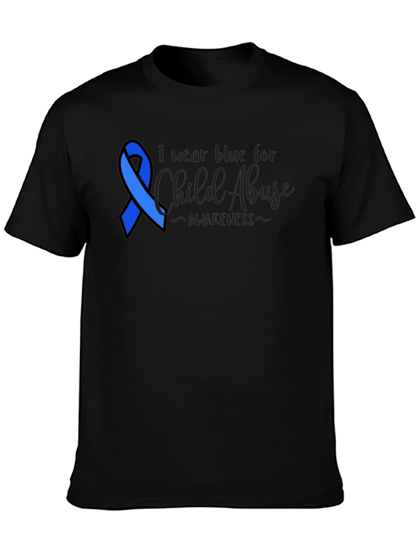 Child Abuse Awareness Blue Ribbon Tee