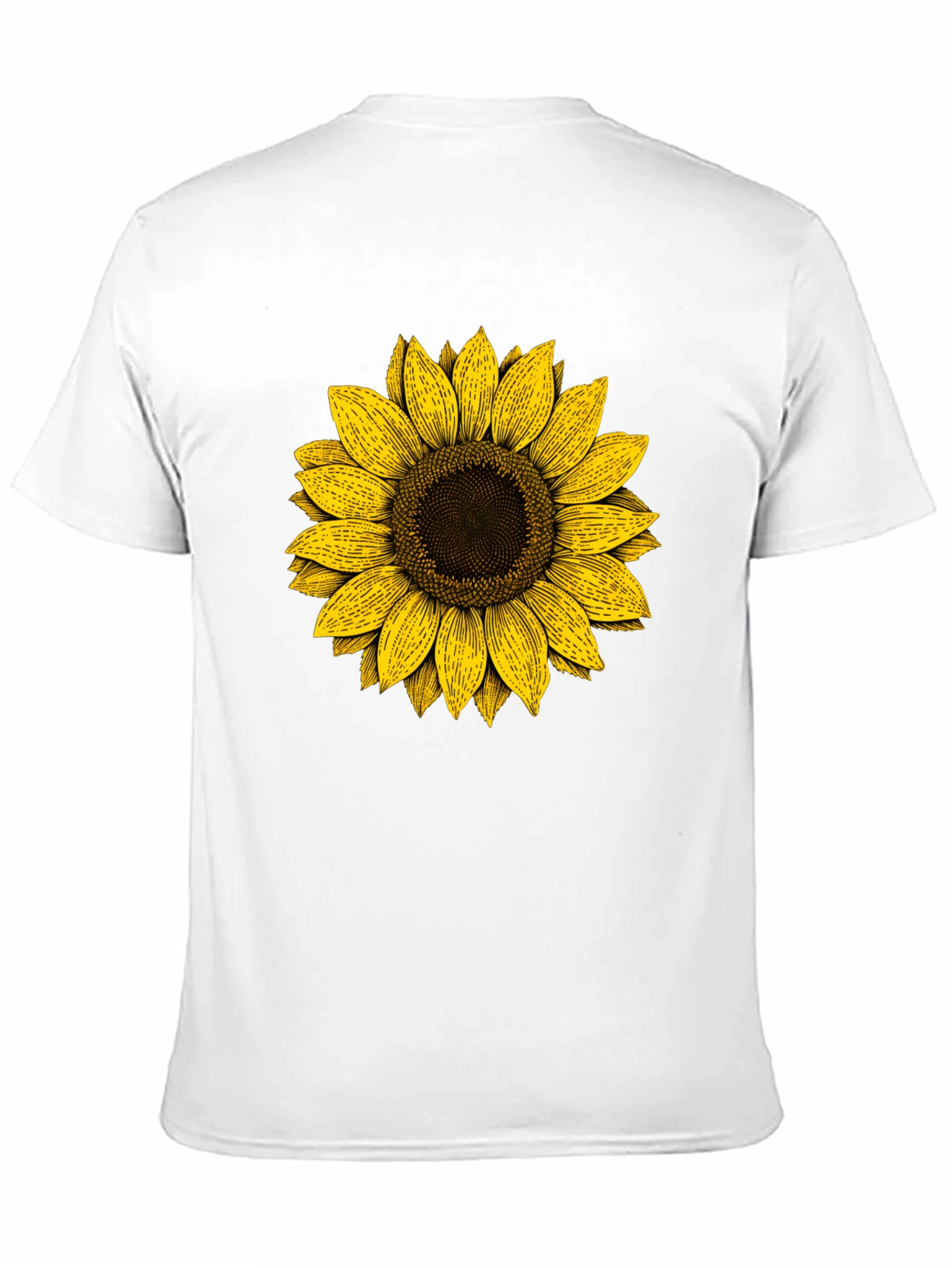 Sunflower Graphic Print Black T-Shirt