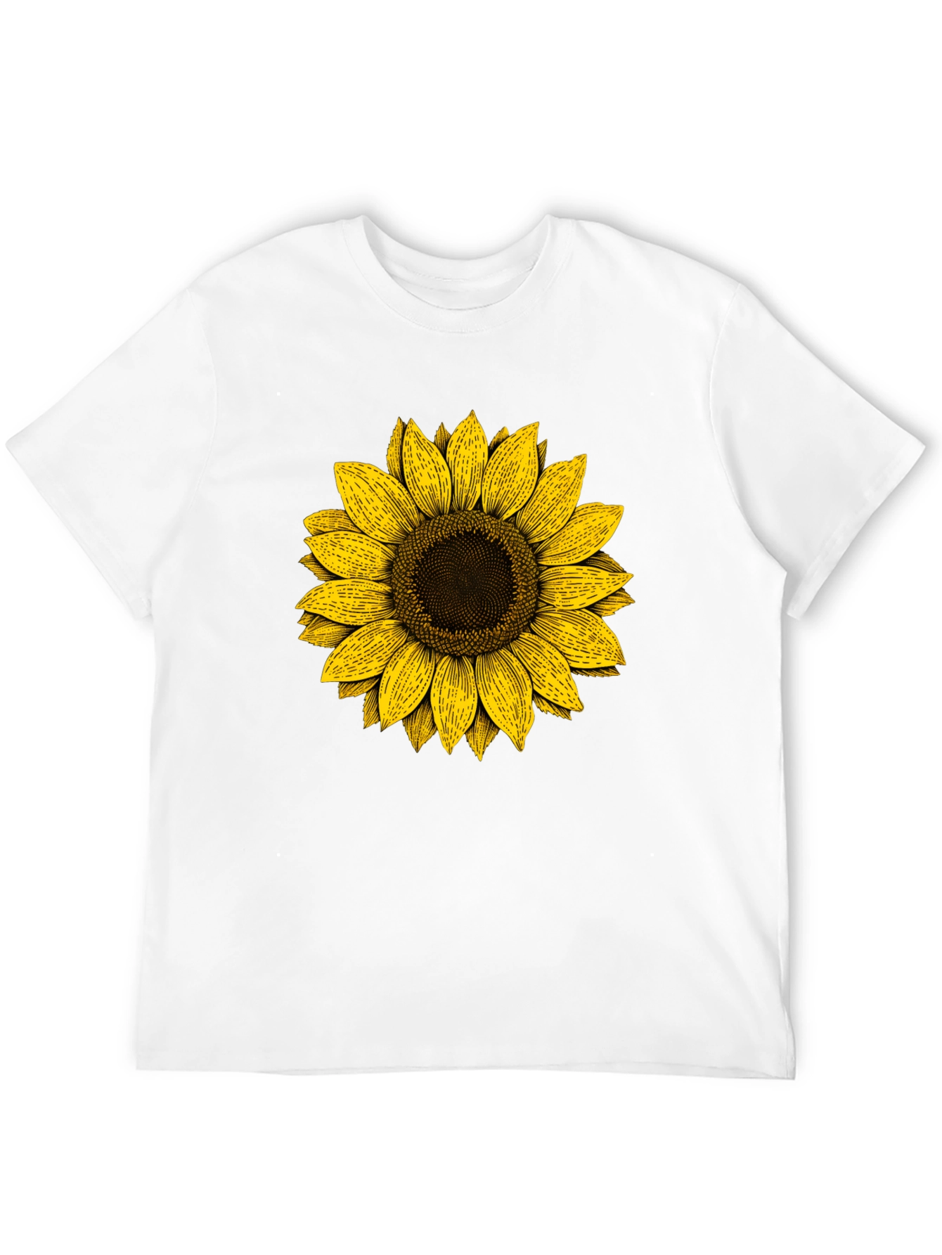Sunflower Graphic Print Black T-Shirt