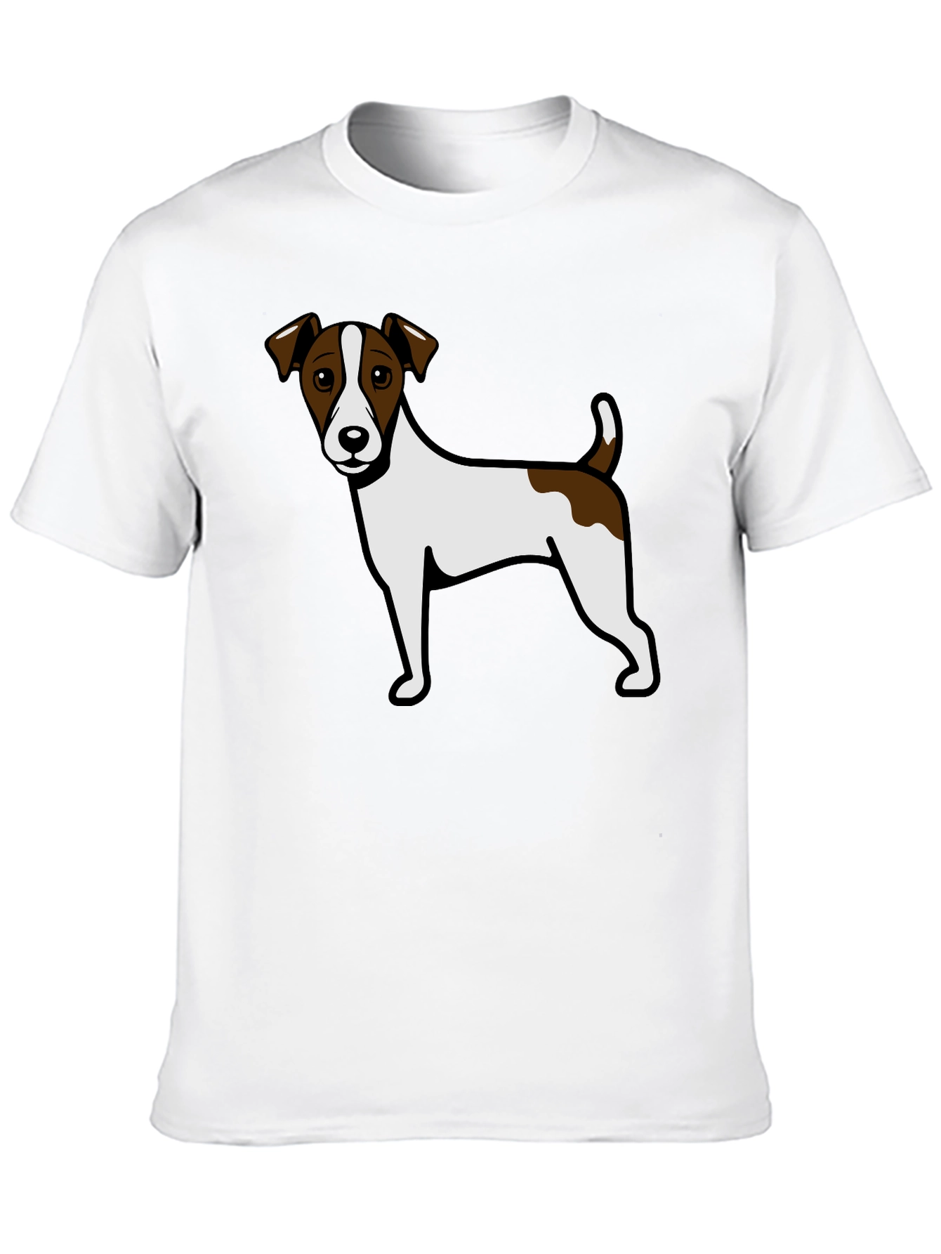 Jack Russell Terrier Graphic Tee - Black Cotton Blend