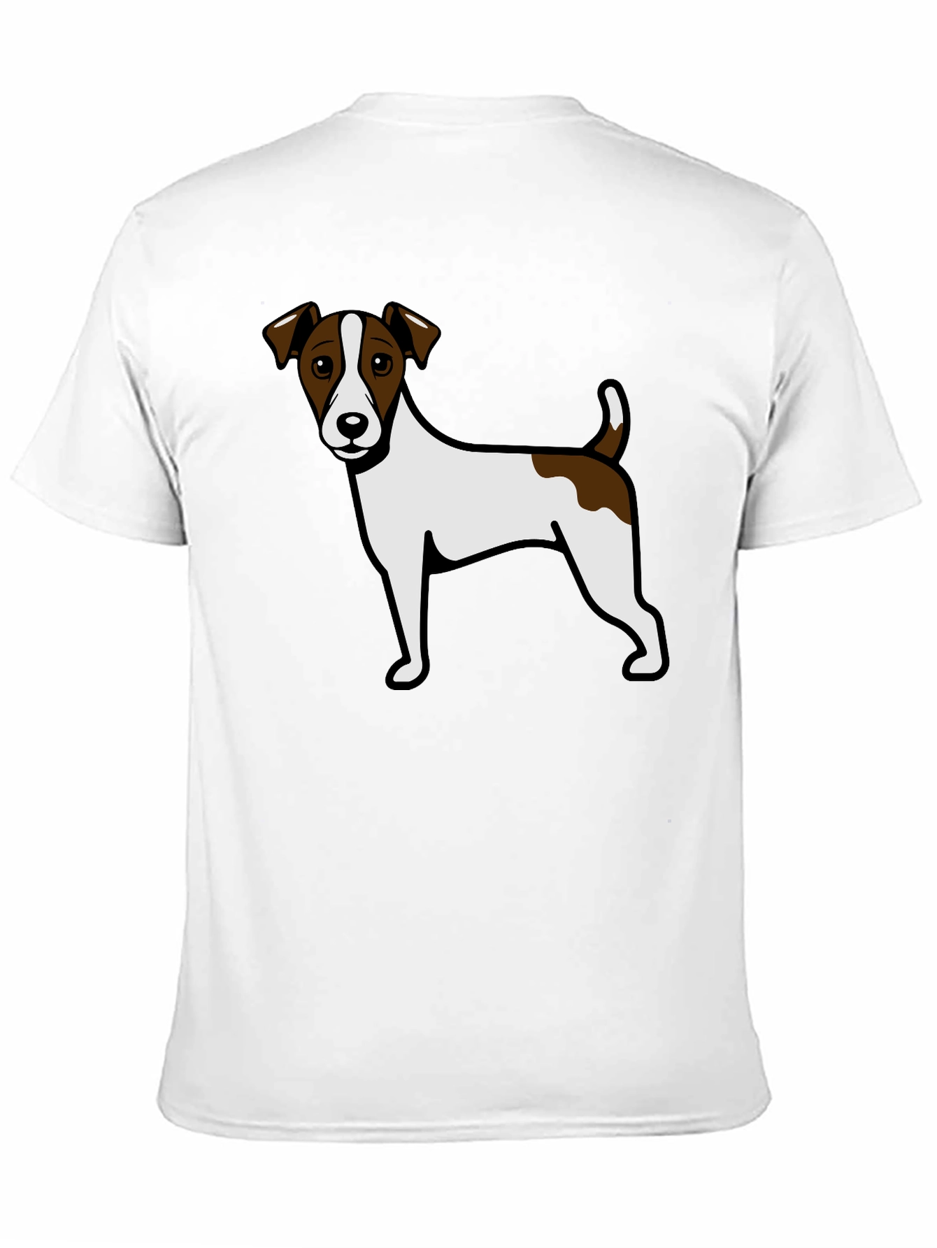 Jack Russell Terrier Graphic Tee - Black Cotton Blend