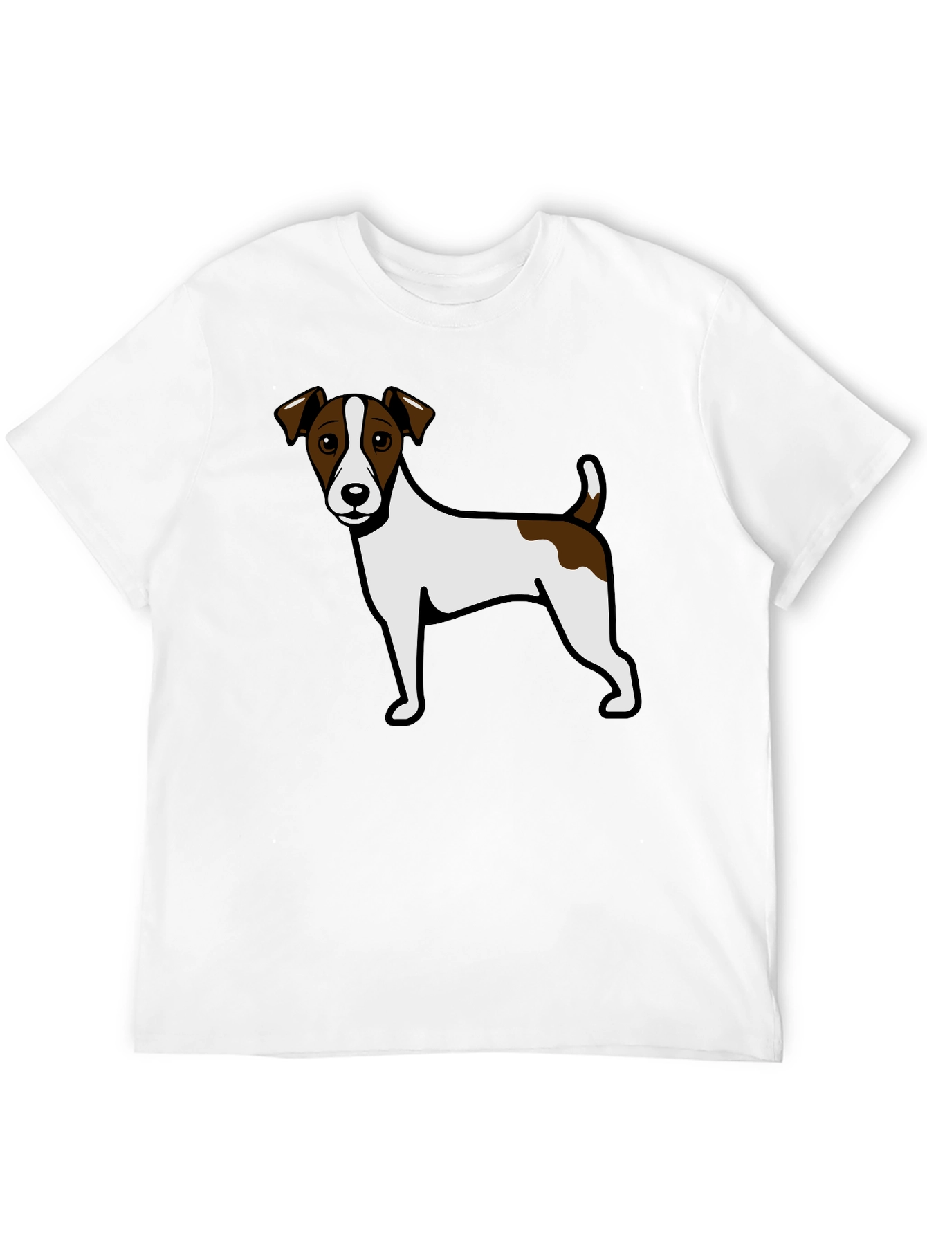 Jack Russell Terrier Graphic Tee - Black Cotton Blend