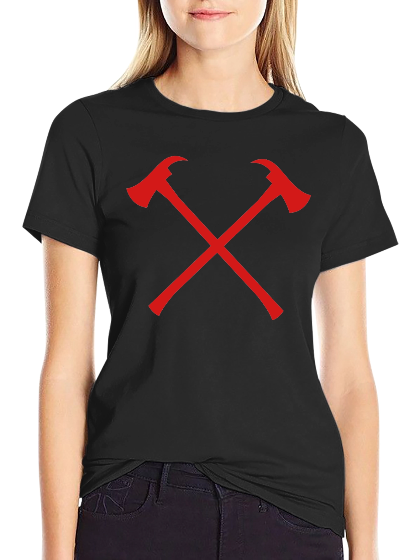 Firefighter Axe Crew Neck T-Shirt