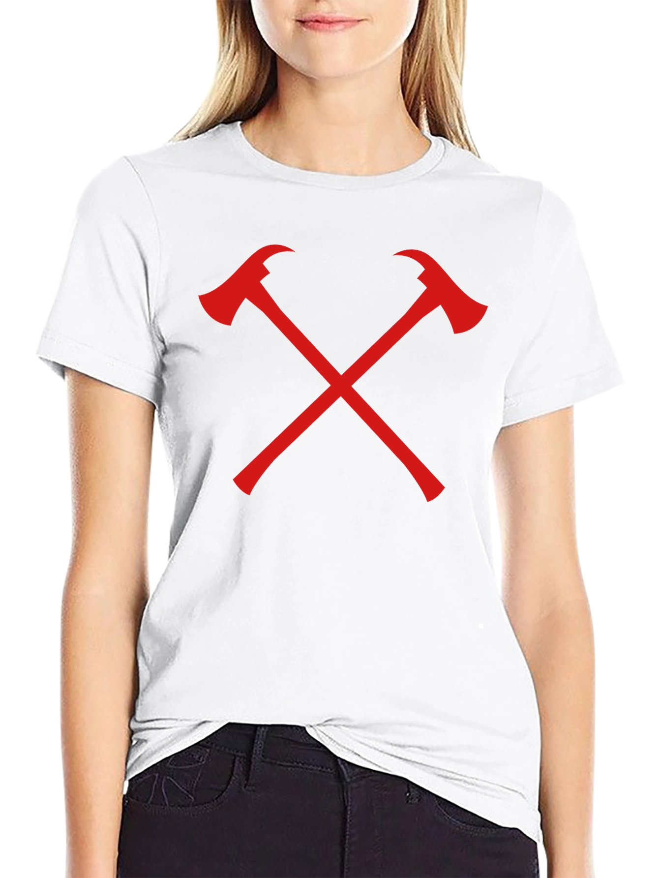 Firefighter Axe Crew Neck T-Shirt