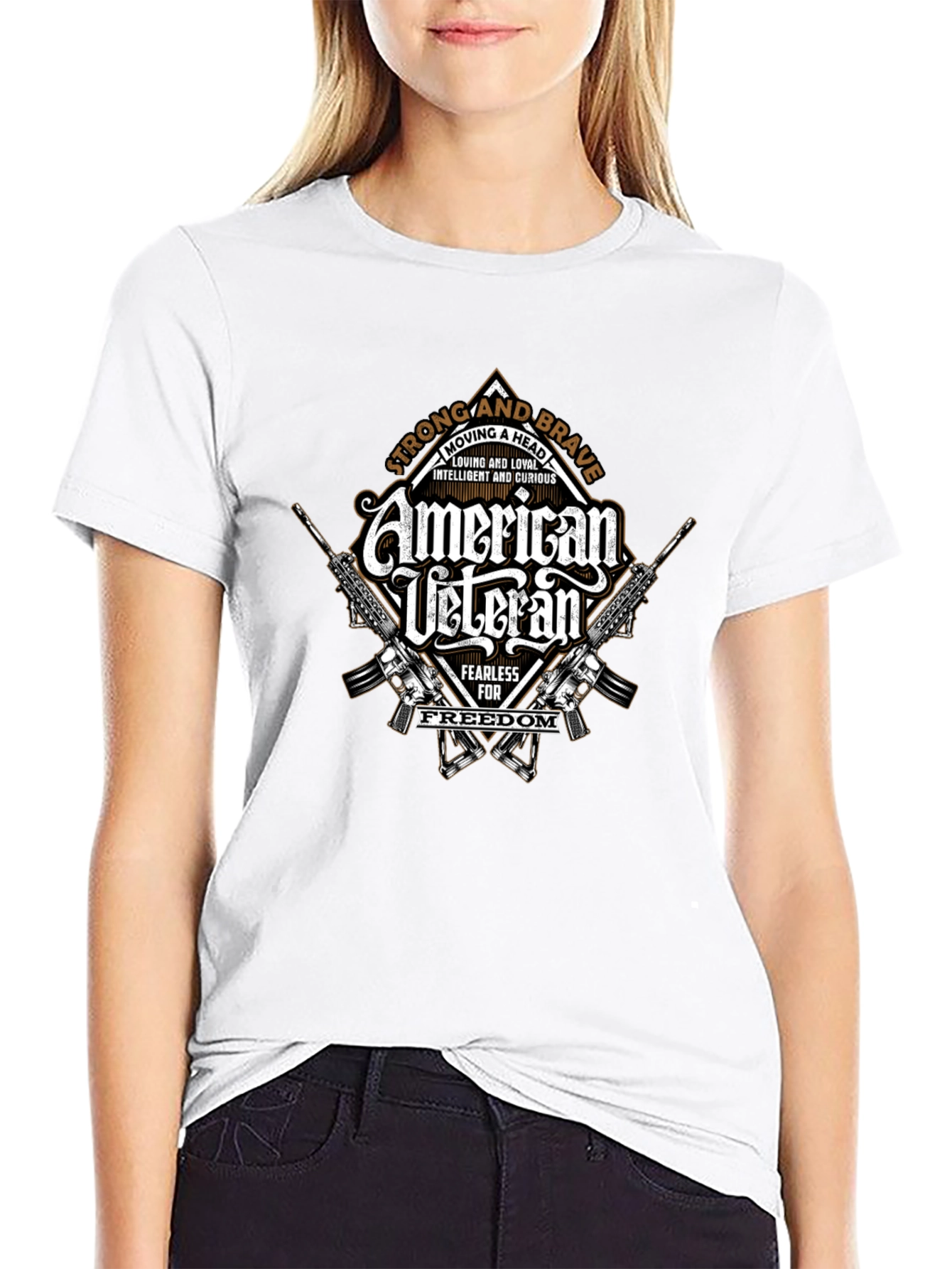 American Veteran Graphic Print T-Shirt