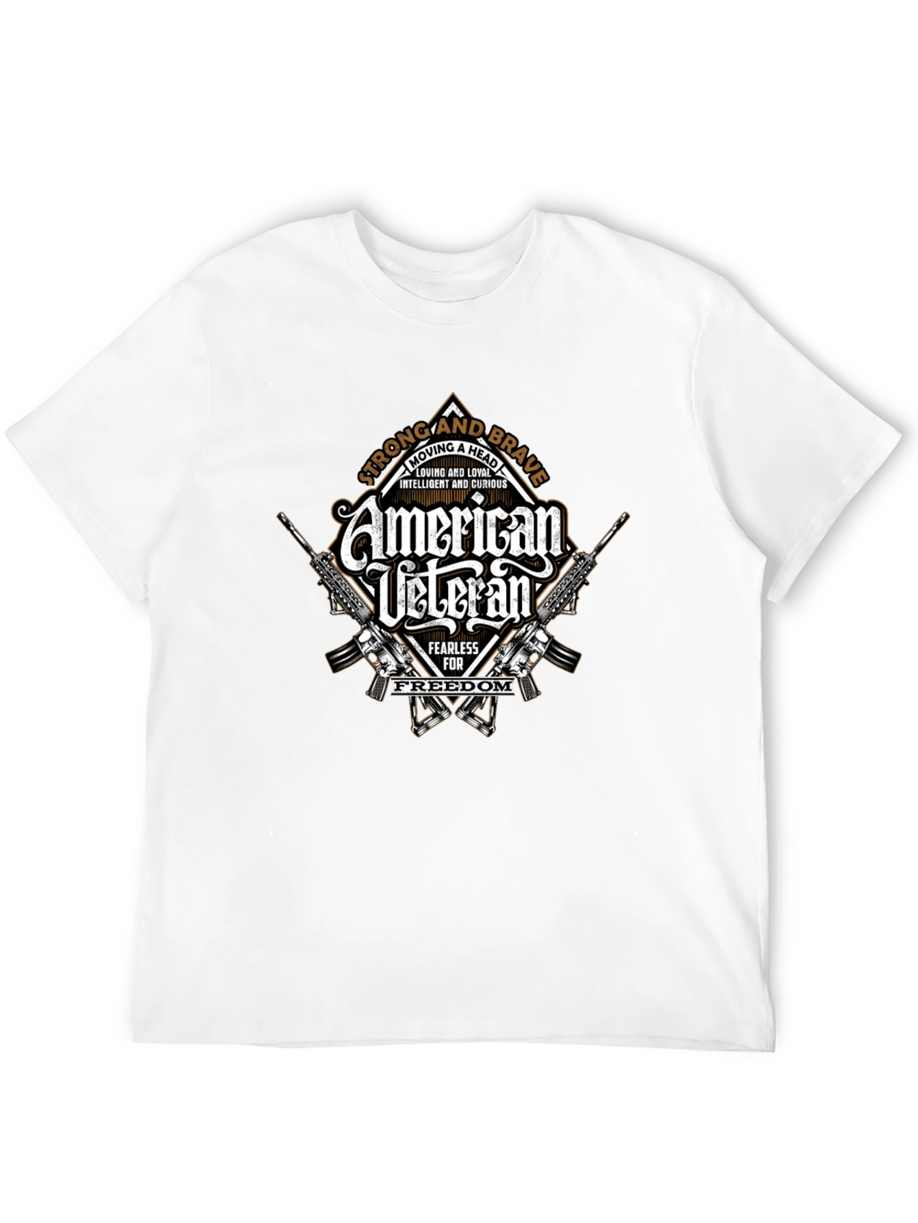 American Veteran Graphic Print T-Shirt