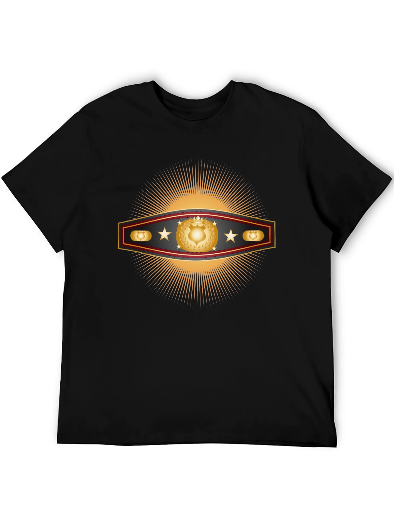 Golden Shield Starburst Graphic T-Shirt
