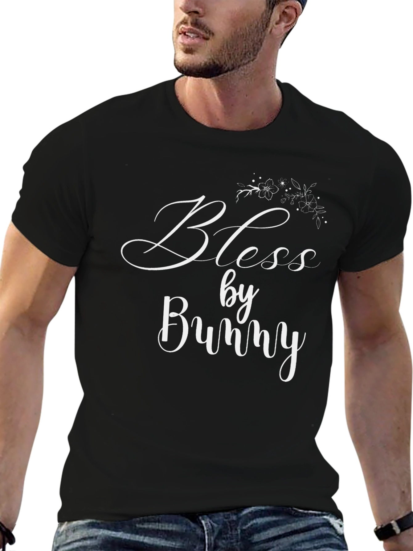 Blessed by Bunny Black T-Shirt