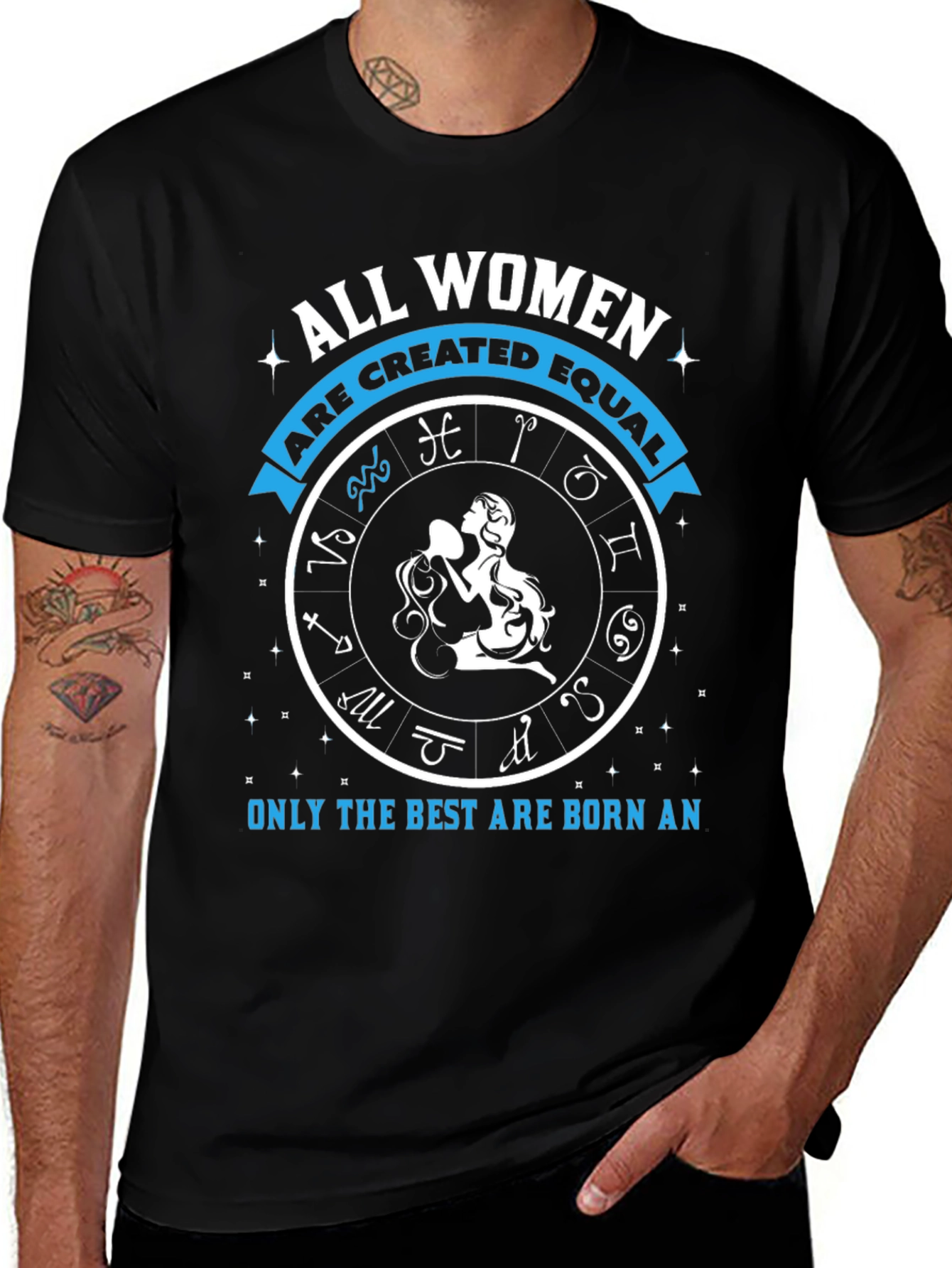 Zodiac Aquarius Womens Graphic T-Shirt
