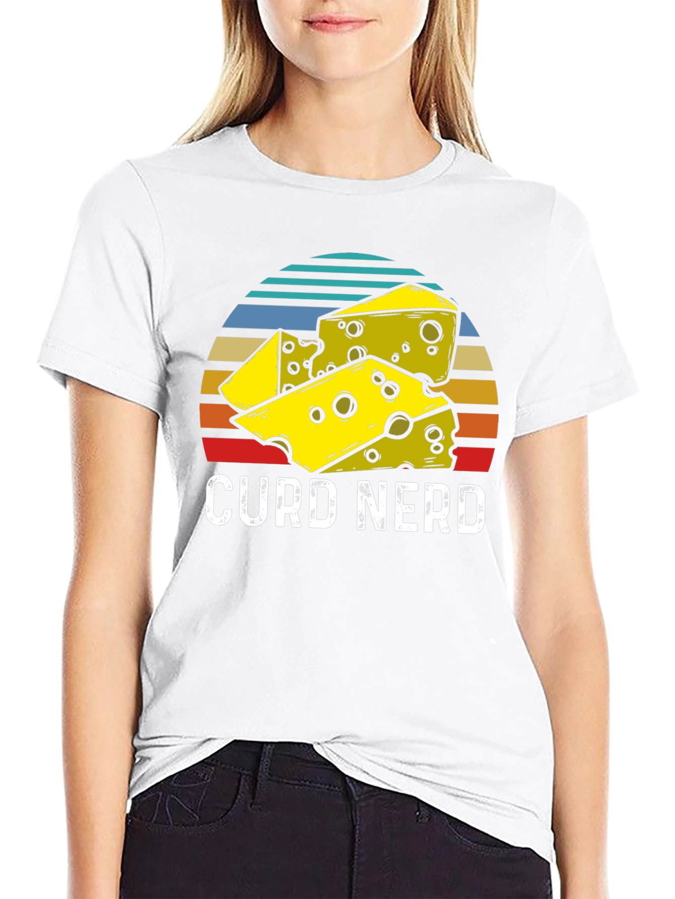Curd Nerd Cheese Lover T-Shirt - Black