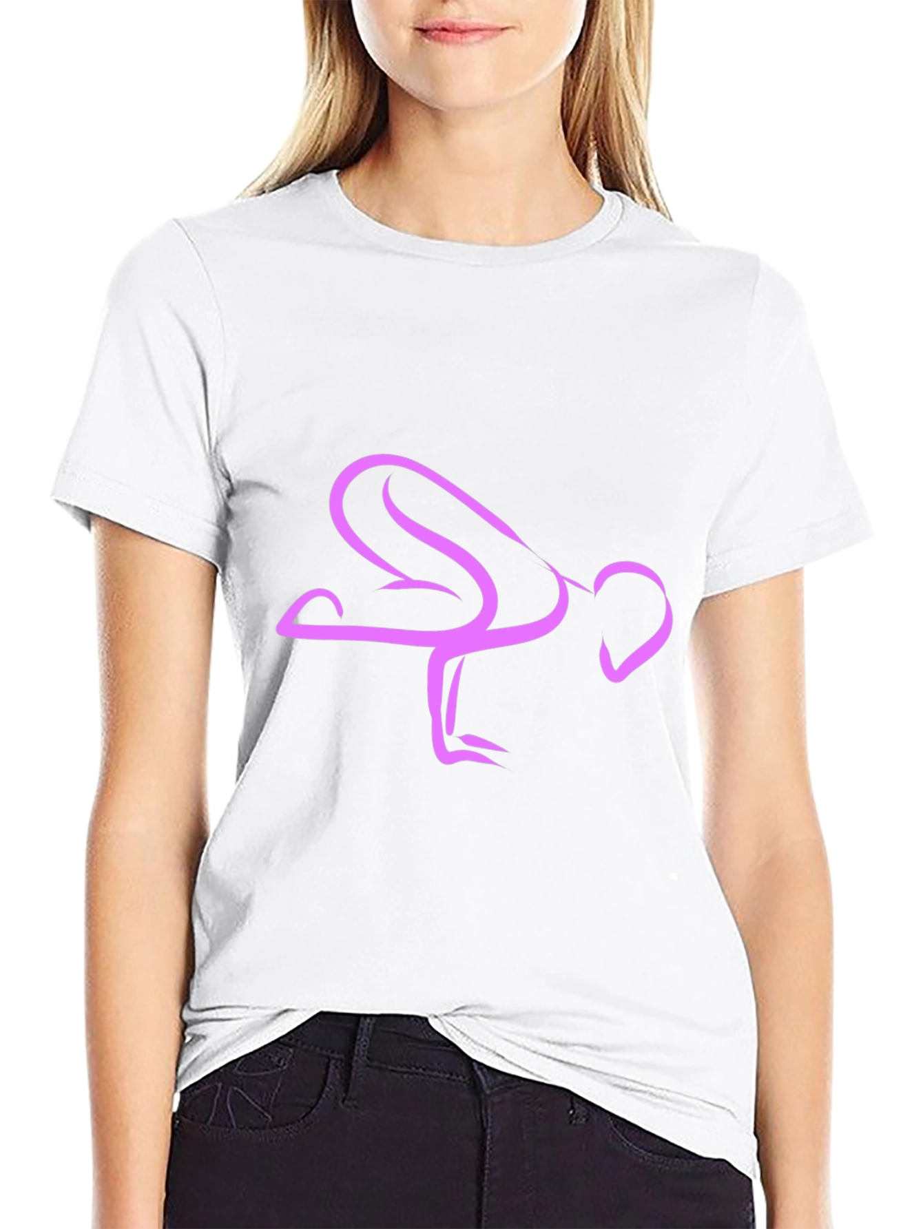 Yoga Pose Graphic Tee - Modern Design