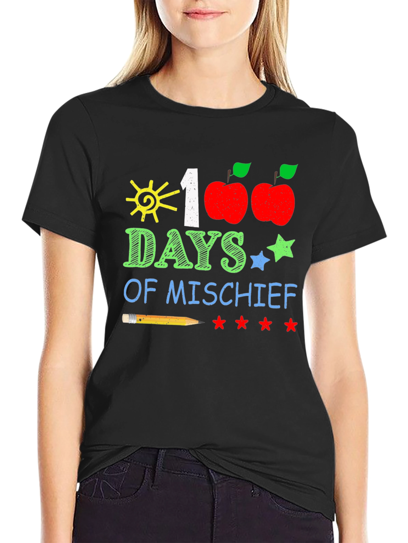 100 Days of Mischief T-Shirt: Teacher/Student School Tee
