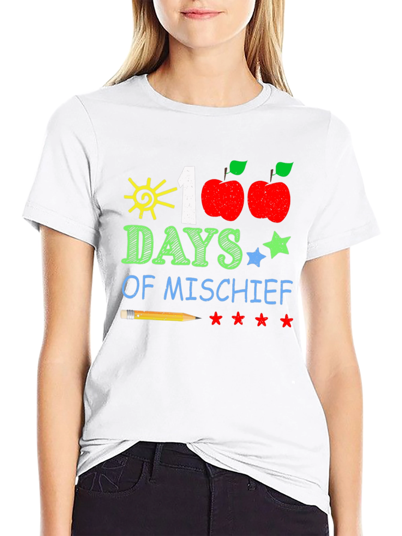 100 Days of Mischief T-Shirt: Teacher/Student School Tee
