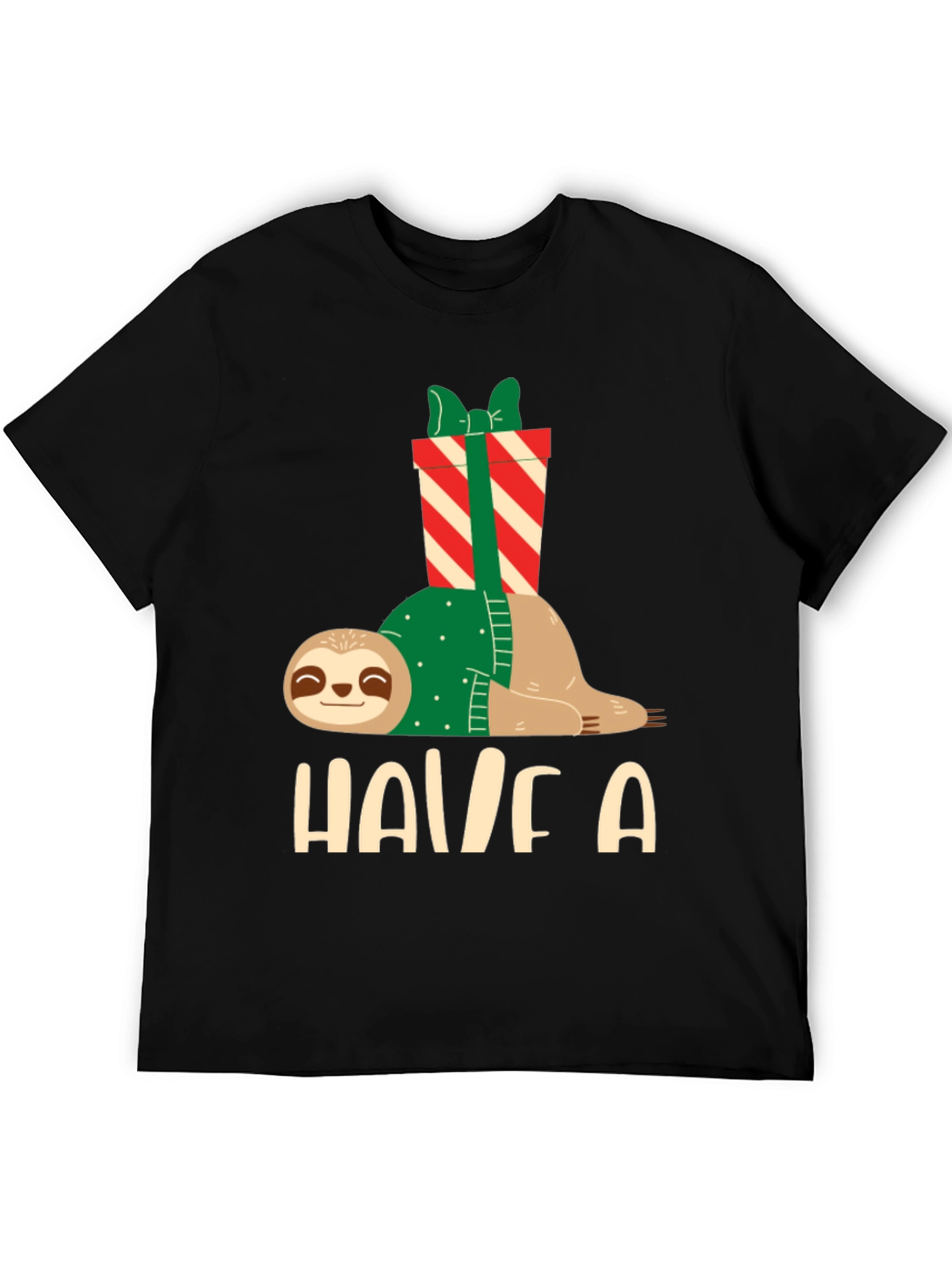 Holiday Sloth T-Shirt - Festive Relaxed Fit