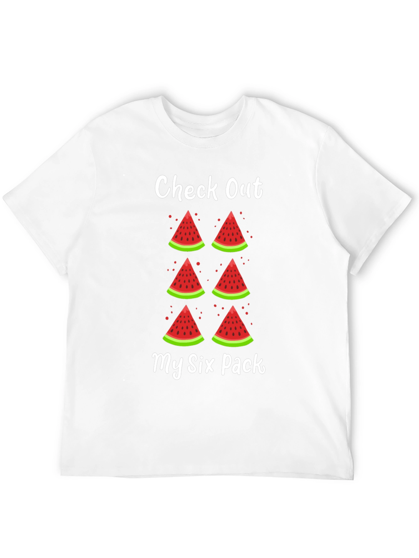 Funny Watermelon Six Pack Graphic T-Shirt
