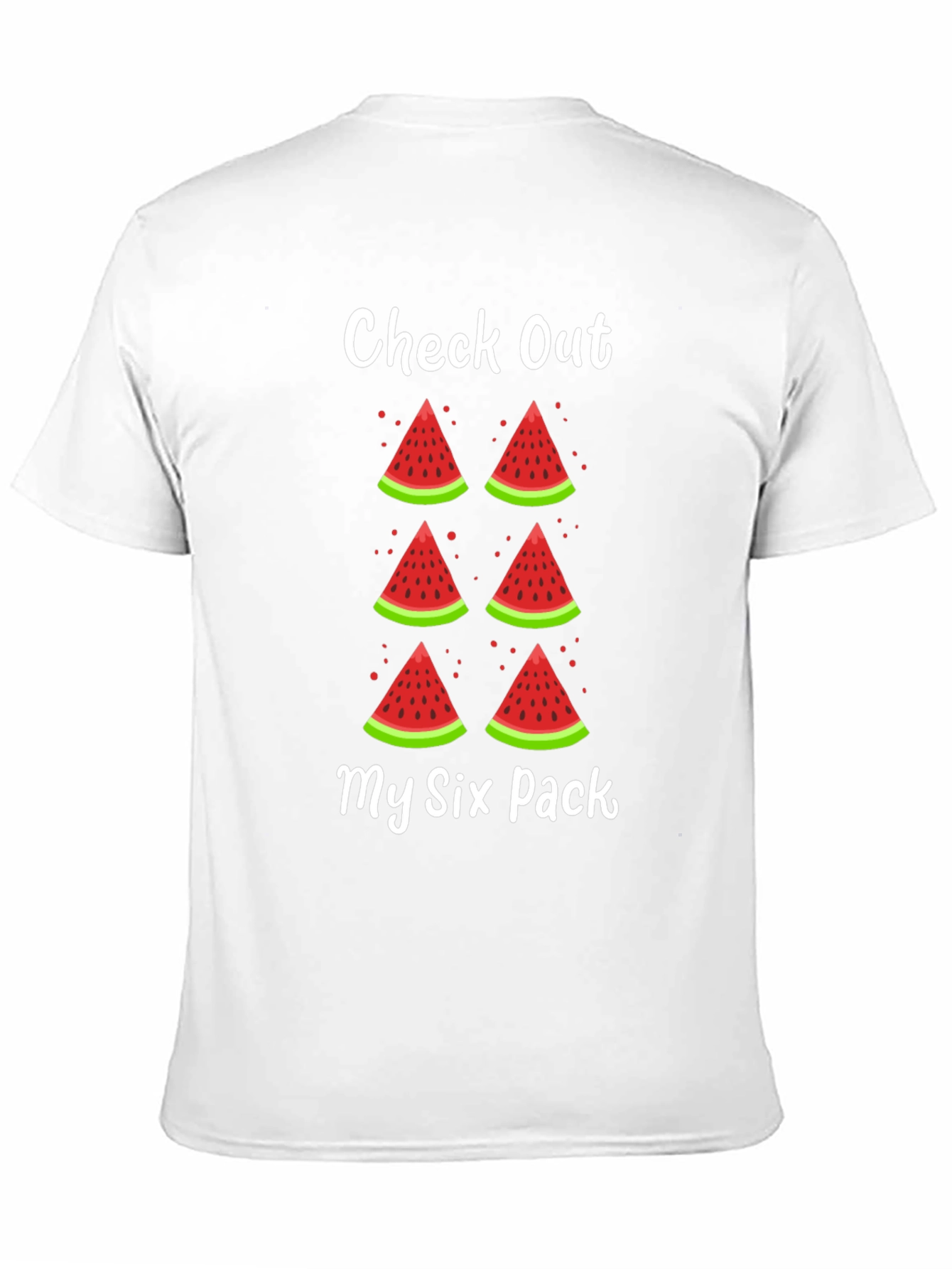 Funny Watermelon Six Pack Graphic T-Shirt
