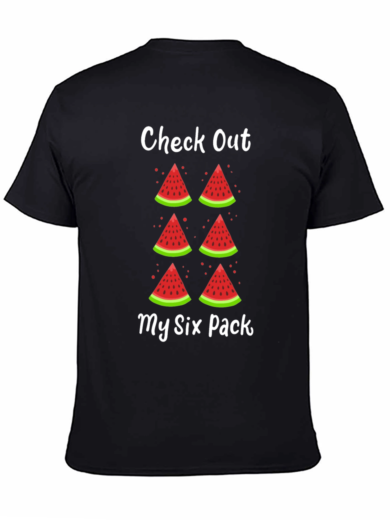 Funny Watermelon Six Pack Graphic T-Shirt