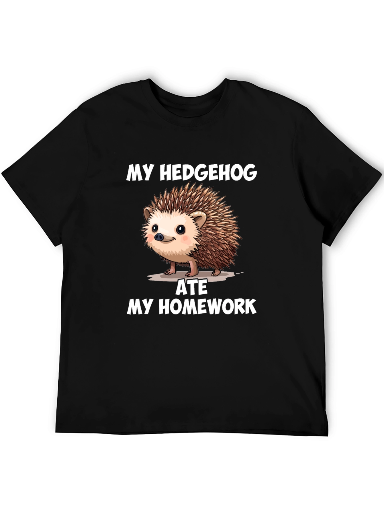 Funny Hedgehog Ate My Homework Graphic T-Shirt