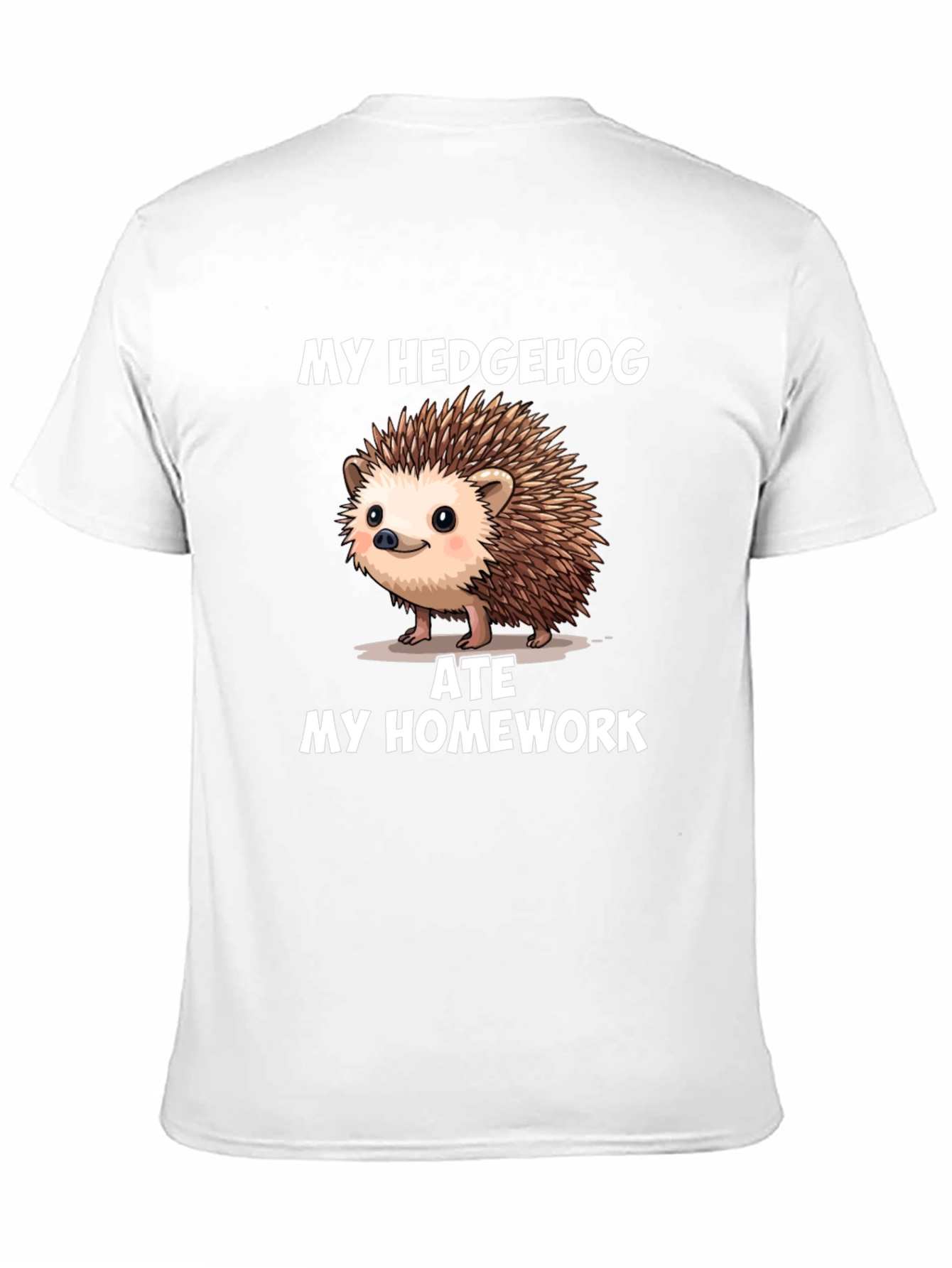 Funny Hedgehog Ate My Homework Graphic T-Shirt