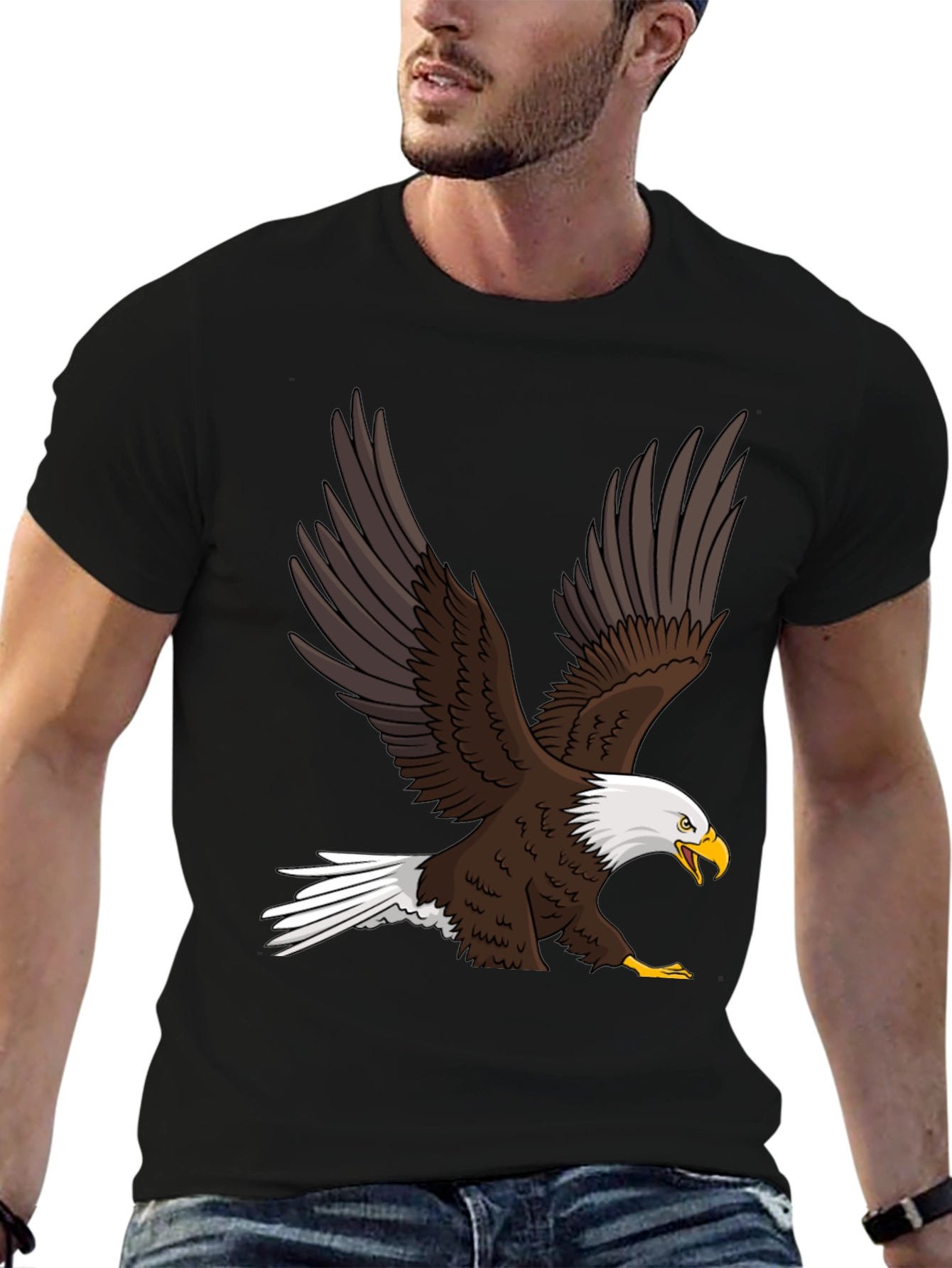 Eagle Graphic Tee - Mens Black T-Shirt