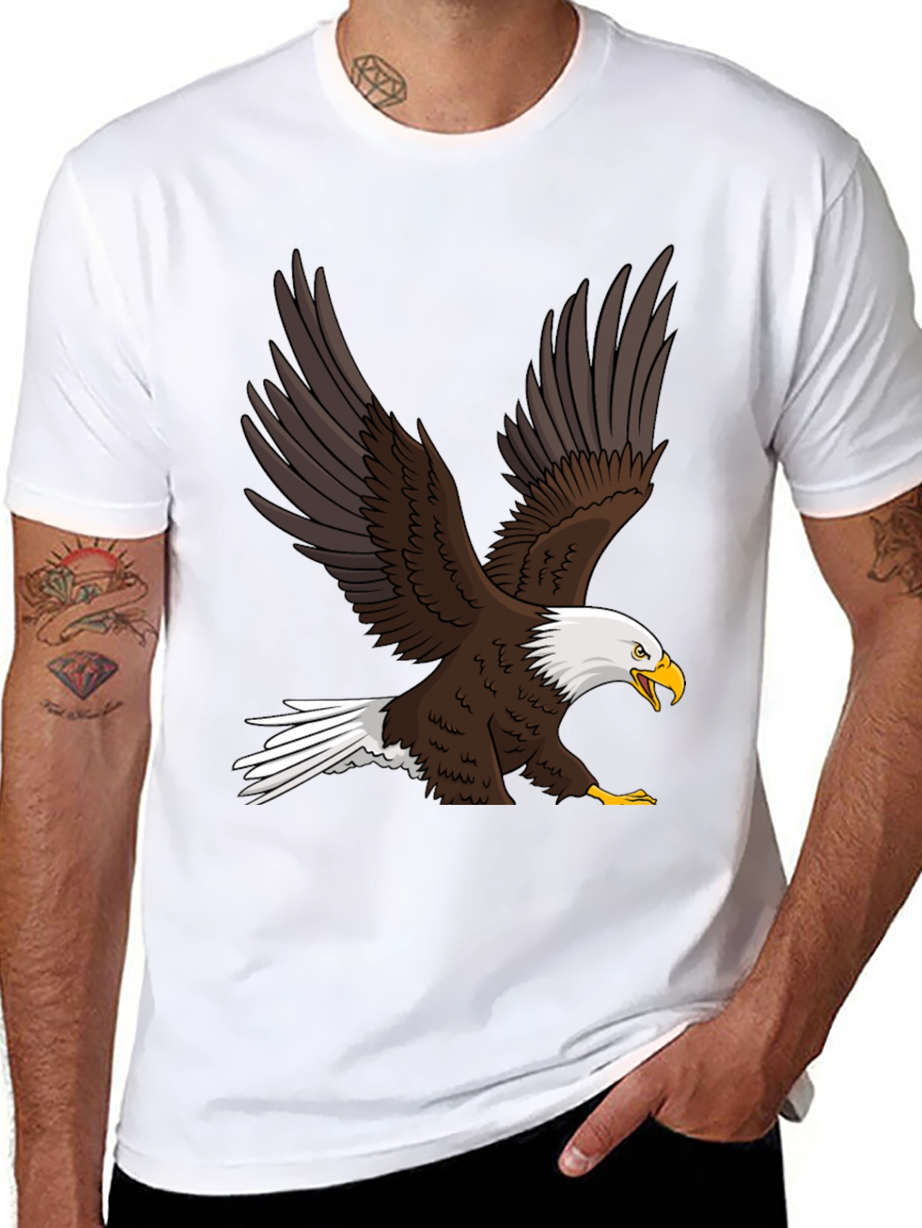 Eagle Graphic Tee - Mens Black T-Shirt