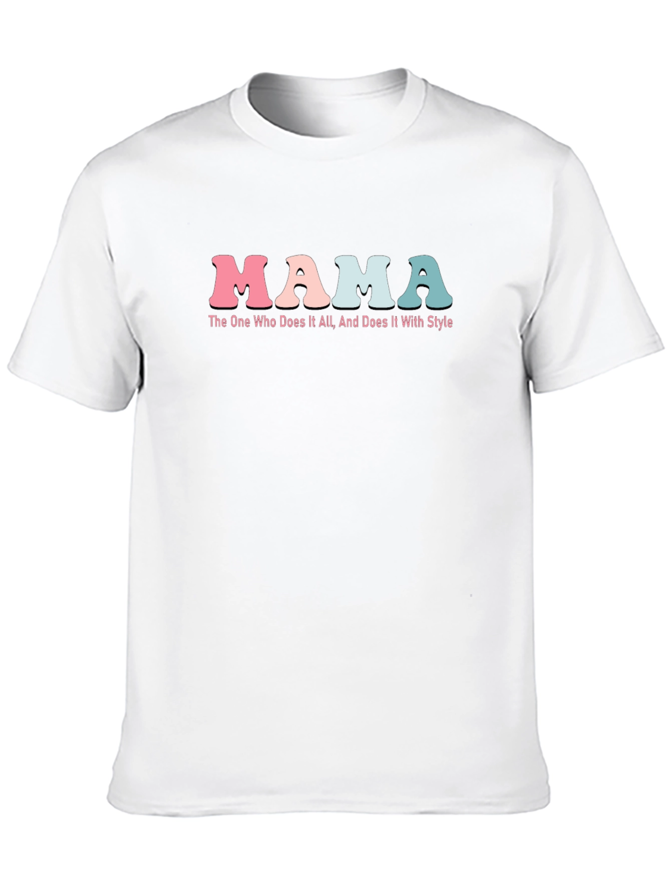 Mama Does It All Black Graphic Tee