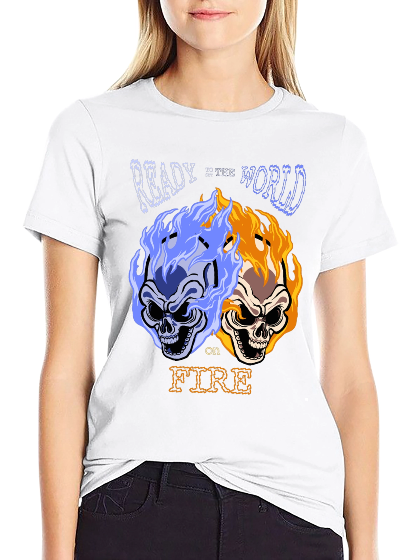 Ready to ignite the world skull T-shirt